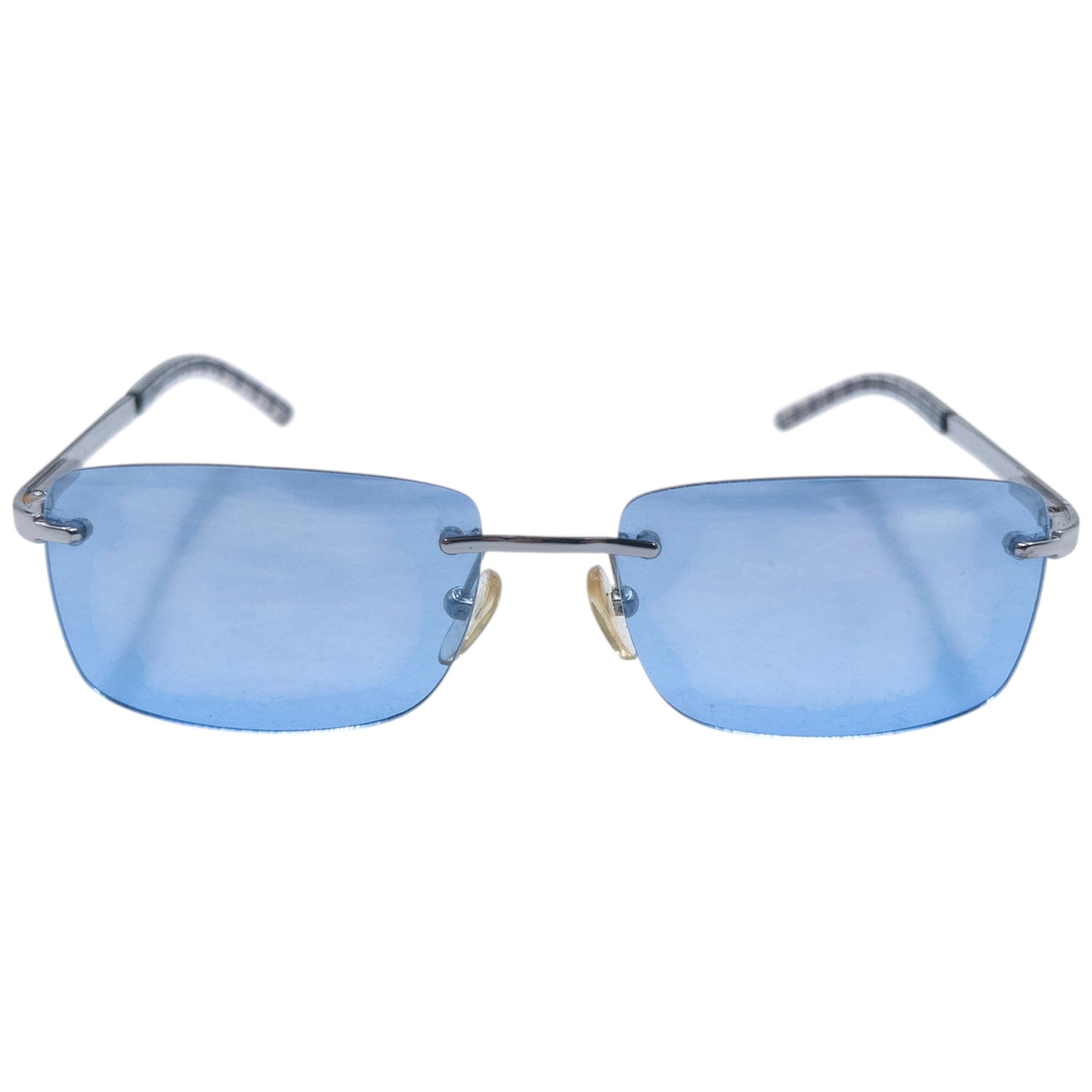 Vintage Burberry Nova Check Rimless Sunglasses