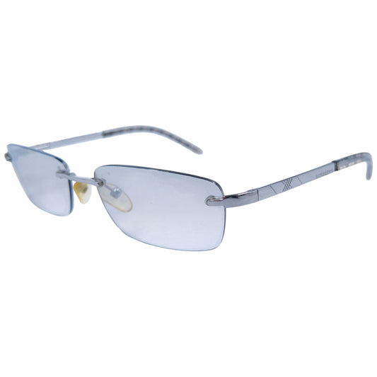 Vintage Burberry Nova Check Rimless Sunglasses