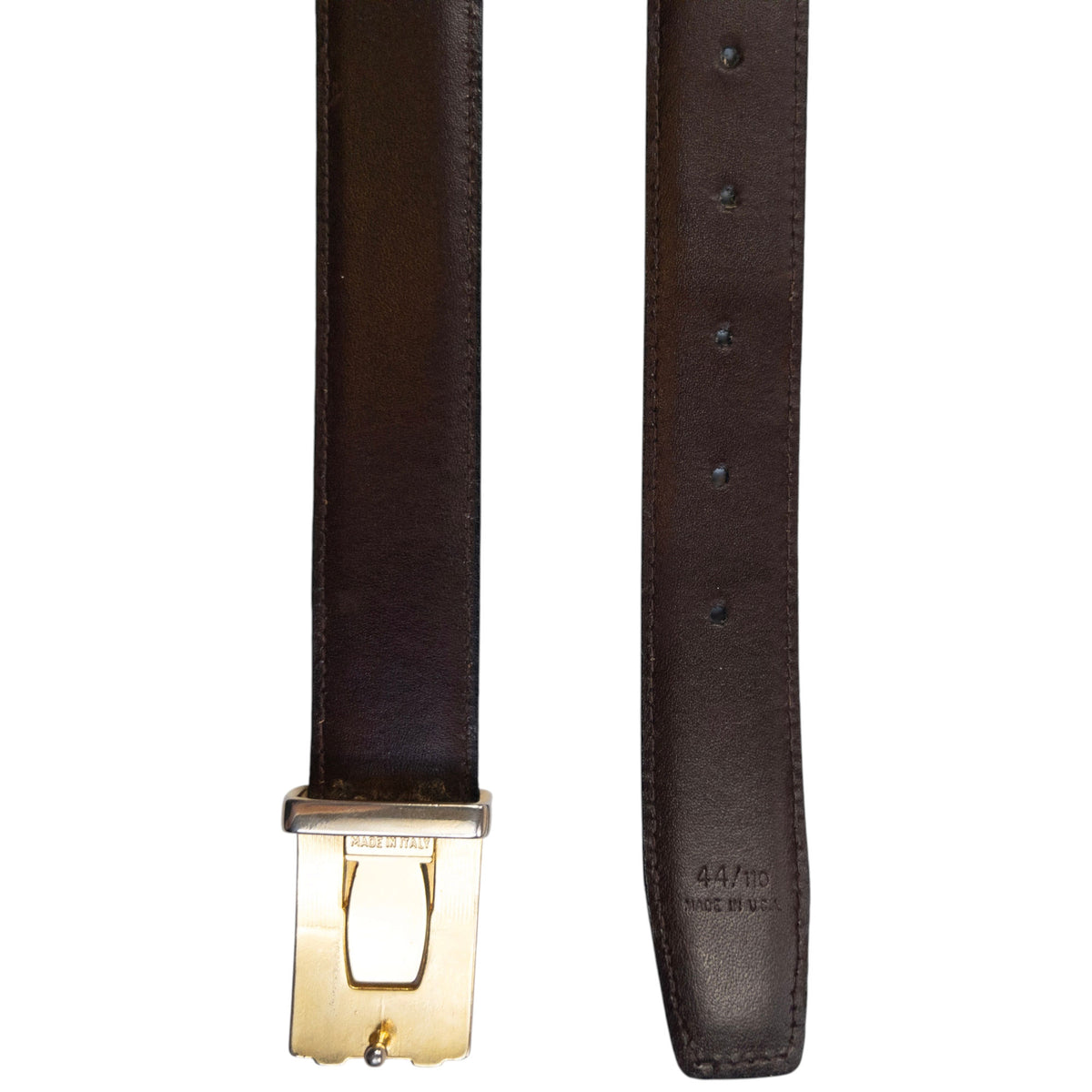 Vintage 90s YSL Yves Saint Laurent Leather Belt in black, photo 7