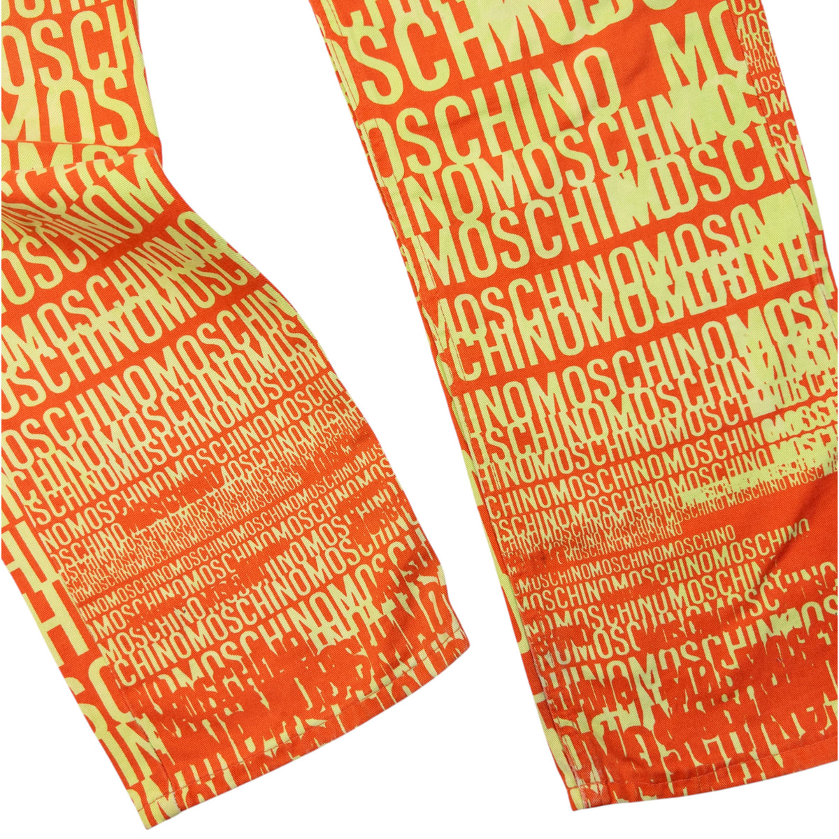 Vintage 90s Moschino Jeans Logo Text Print Trousers Size W29