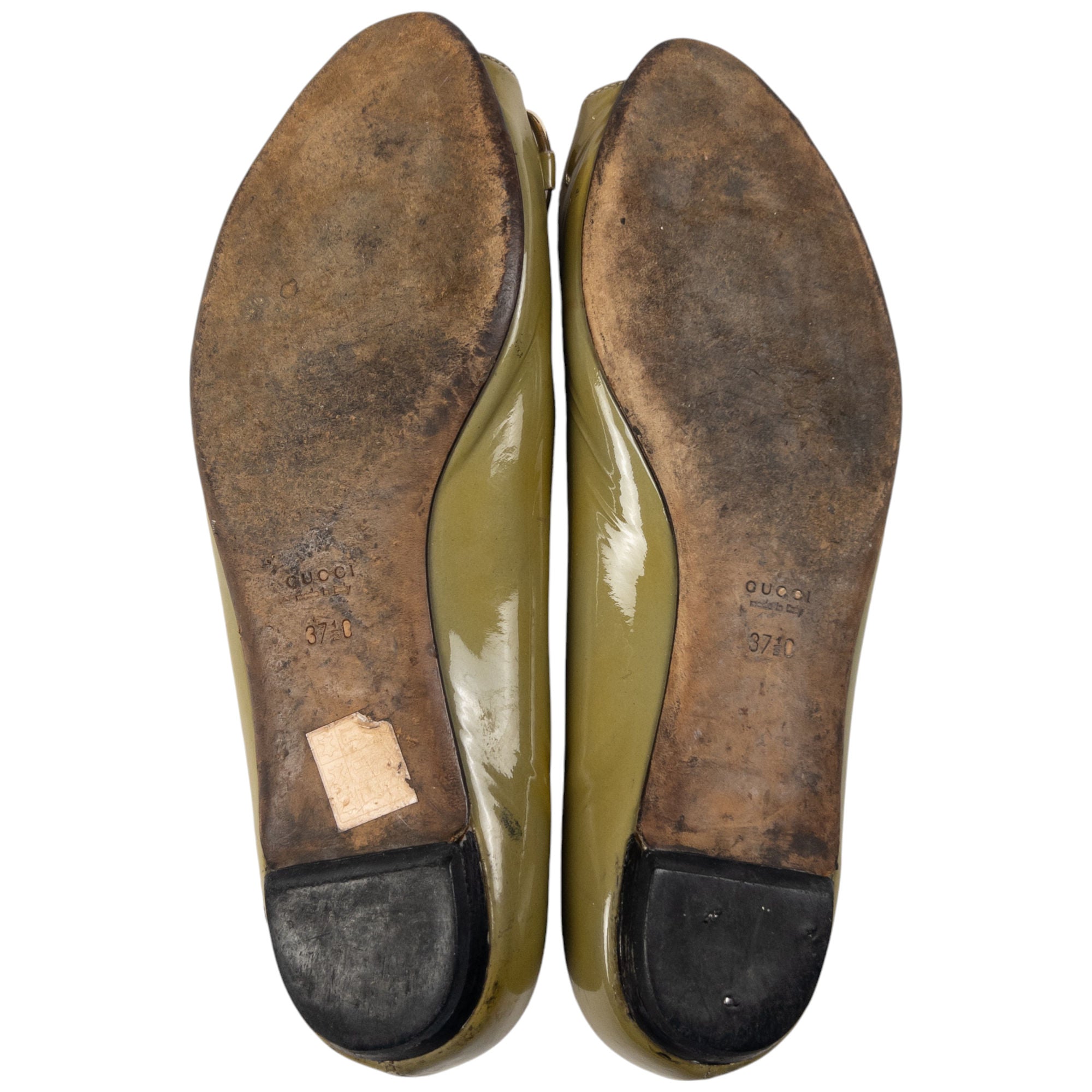 Vintage Gucci Peep Toe Horse Bite Flat Shoes Womens Size UK 4.5