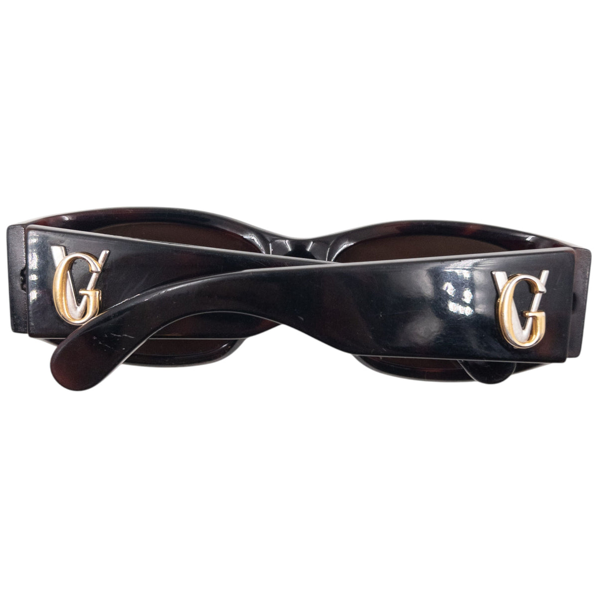 Vintage Gianni Versace zonnebril uit de jaren 90 met schildpadpatroon