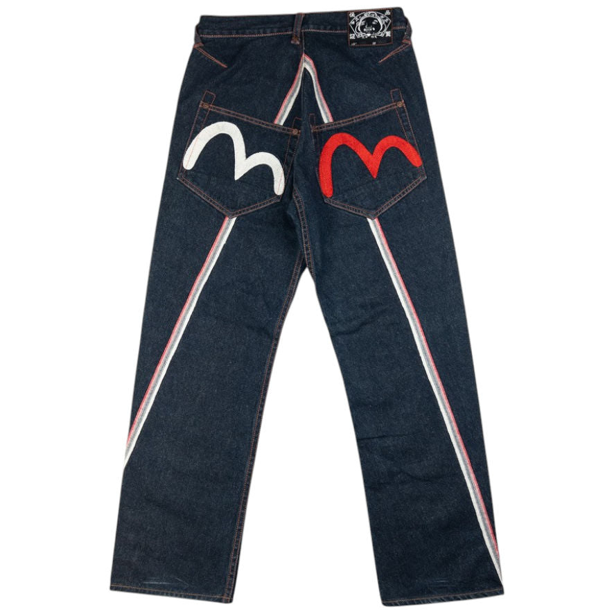 Vintage Evisu Four Gull Japanese Denim Jeans Size W28