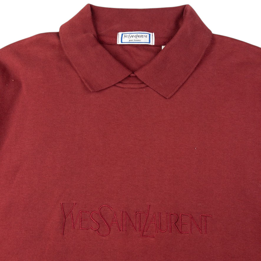 Vintage YSL Yves Saint Laurent Polo Sweatshirt Size M