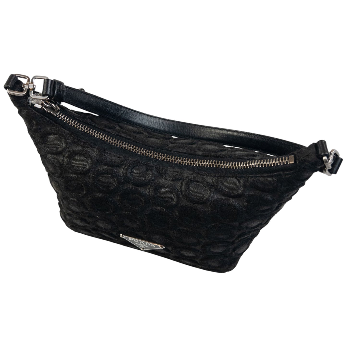 Vintage 2000s Prada Polka Dot Baguette Shoulder Bag