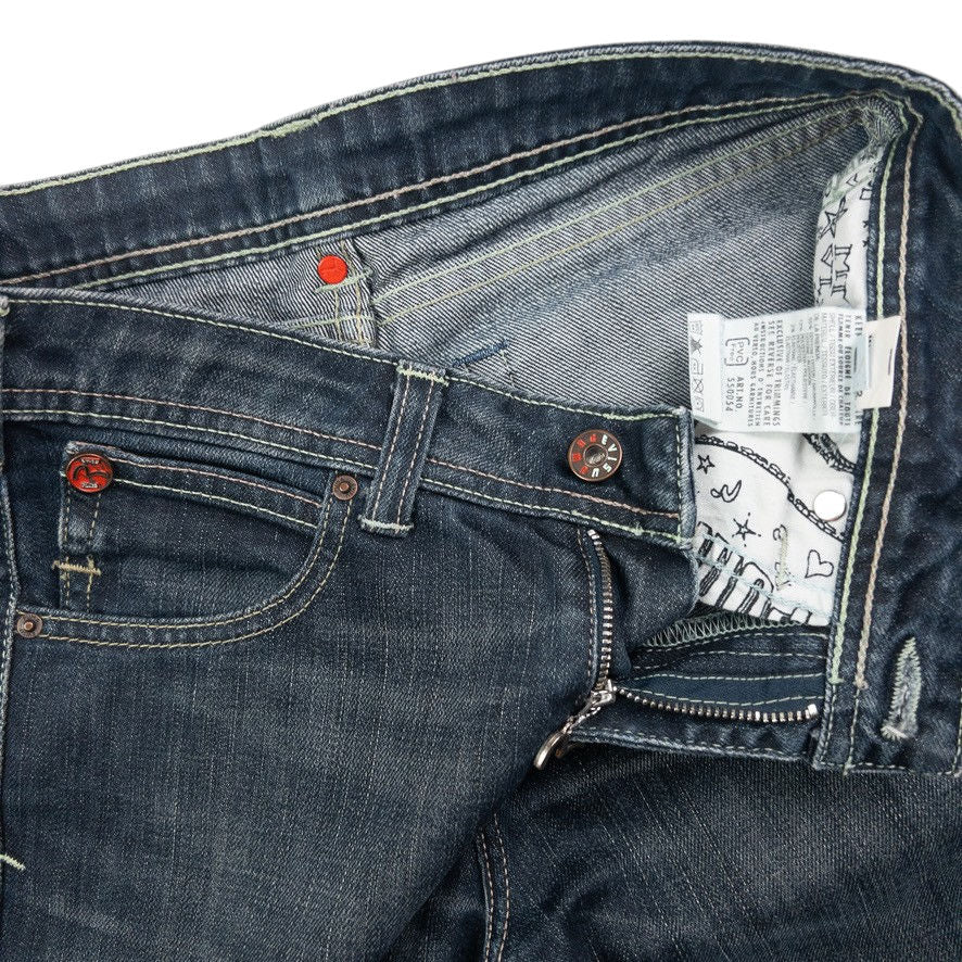 Vintage Puma X Evisu Double Gull Japanese Denim Jeans Size W29