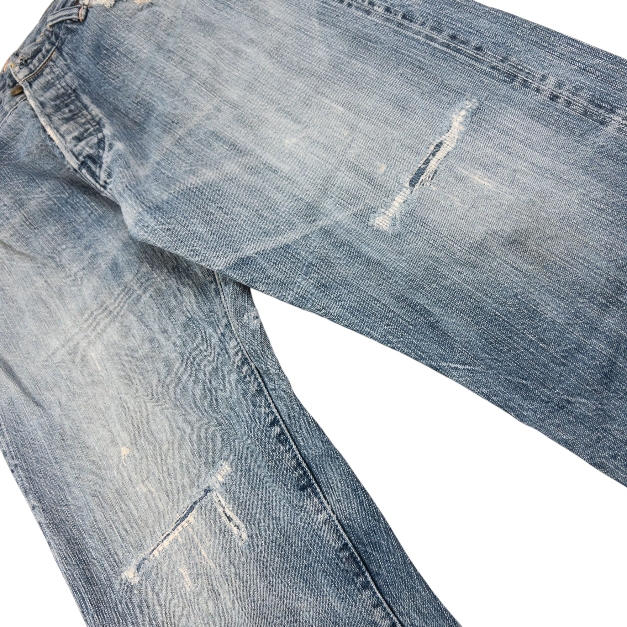 Vintage Yamane Evisu Painted Daicock Japanese Denim Jeans Size W31