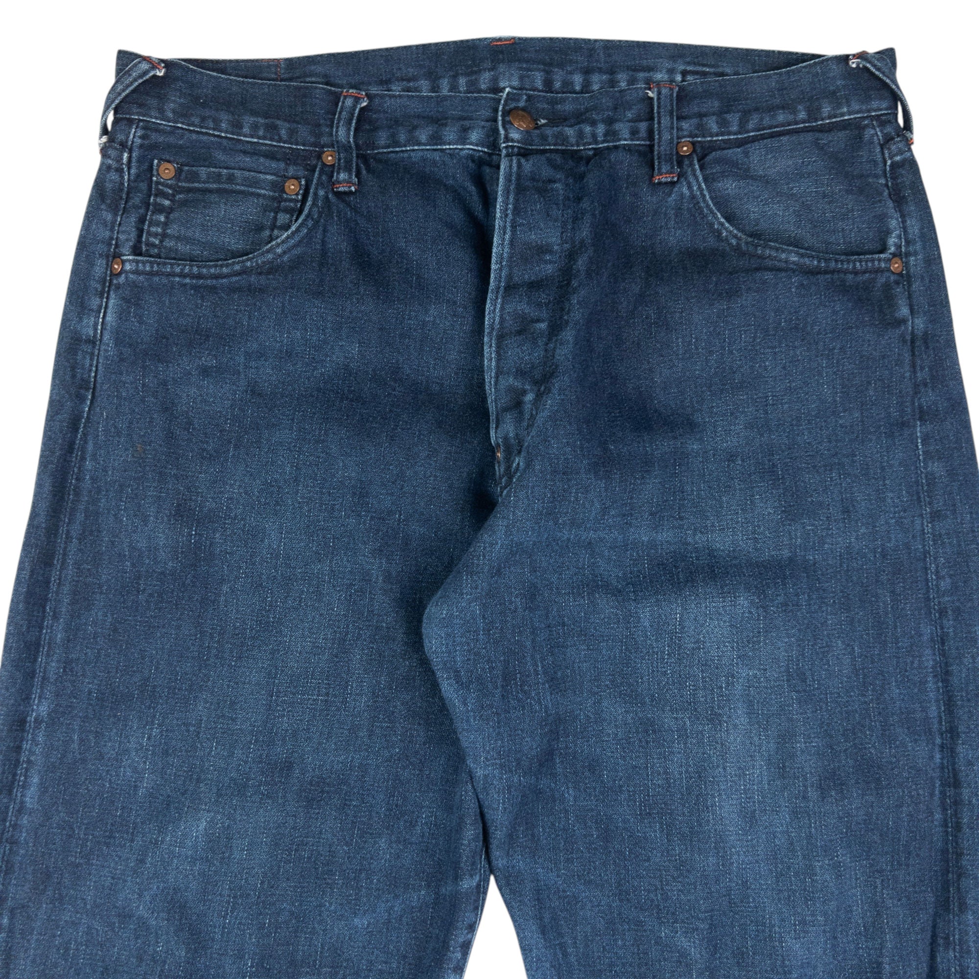Vintage Evisu Leather Daicock Japanese Denim Jeans Size W38