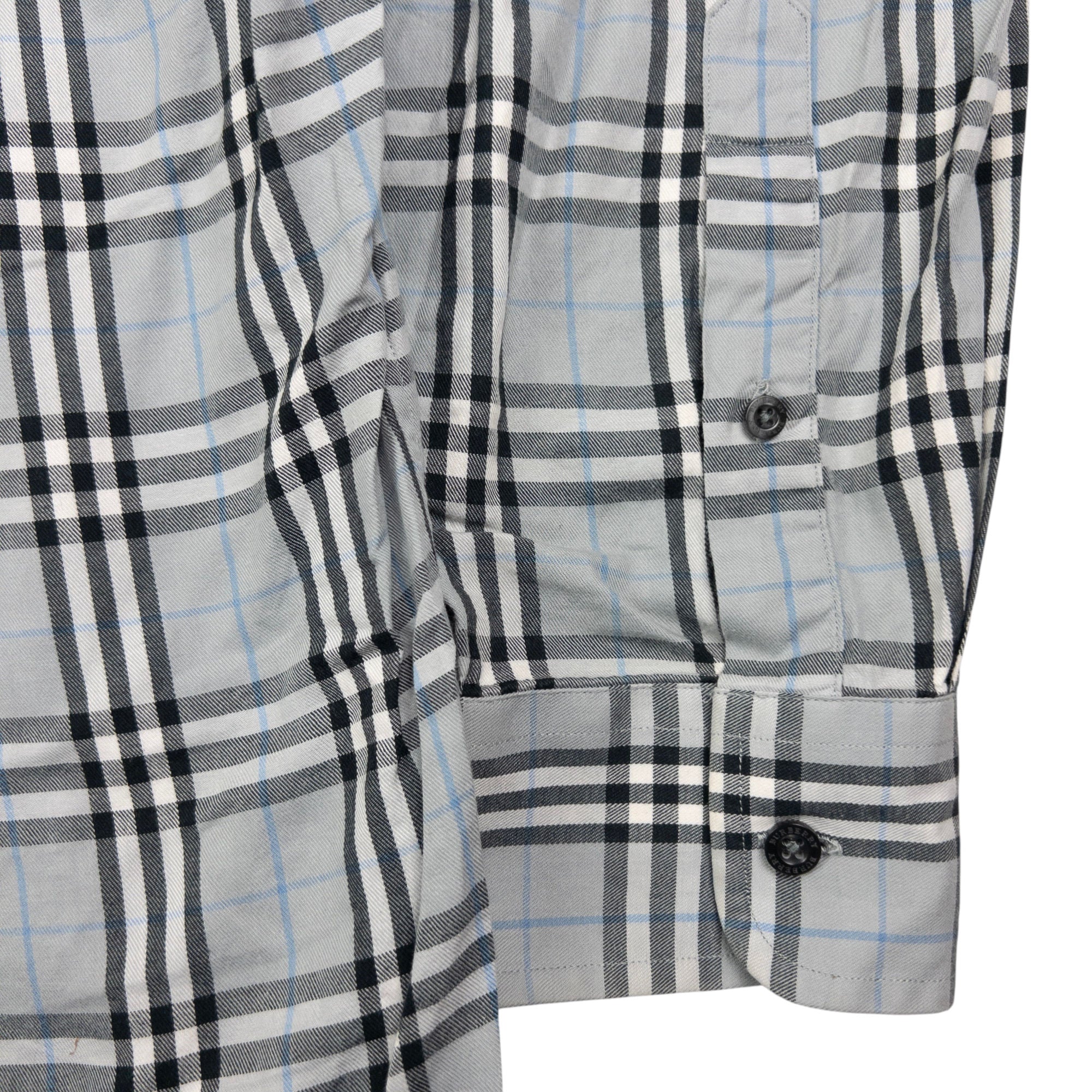 Vintage Burberry Nova Check Long Sleeve Button Up Shirt Size L