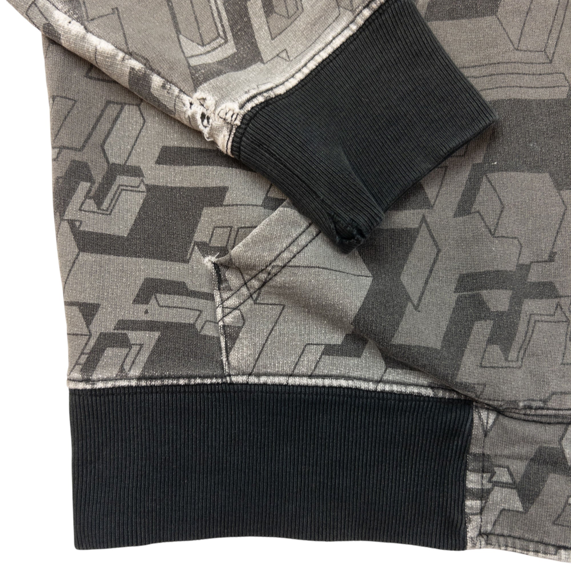 Vintage Stussy Geometric Zip Up Hoodie Size M