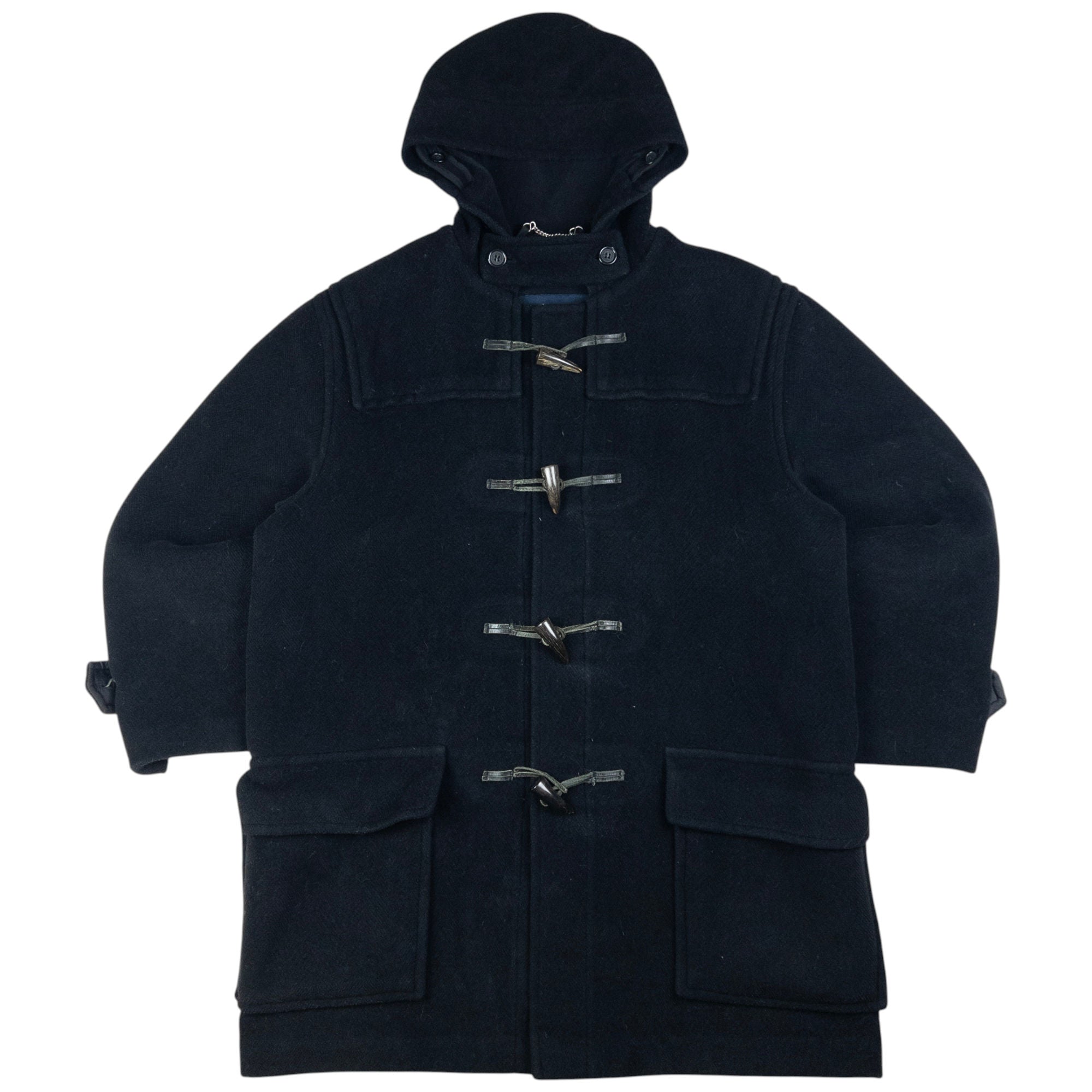 Vintage Burberry Wool Duffle Coat Size L