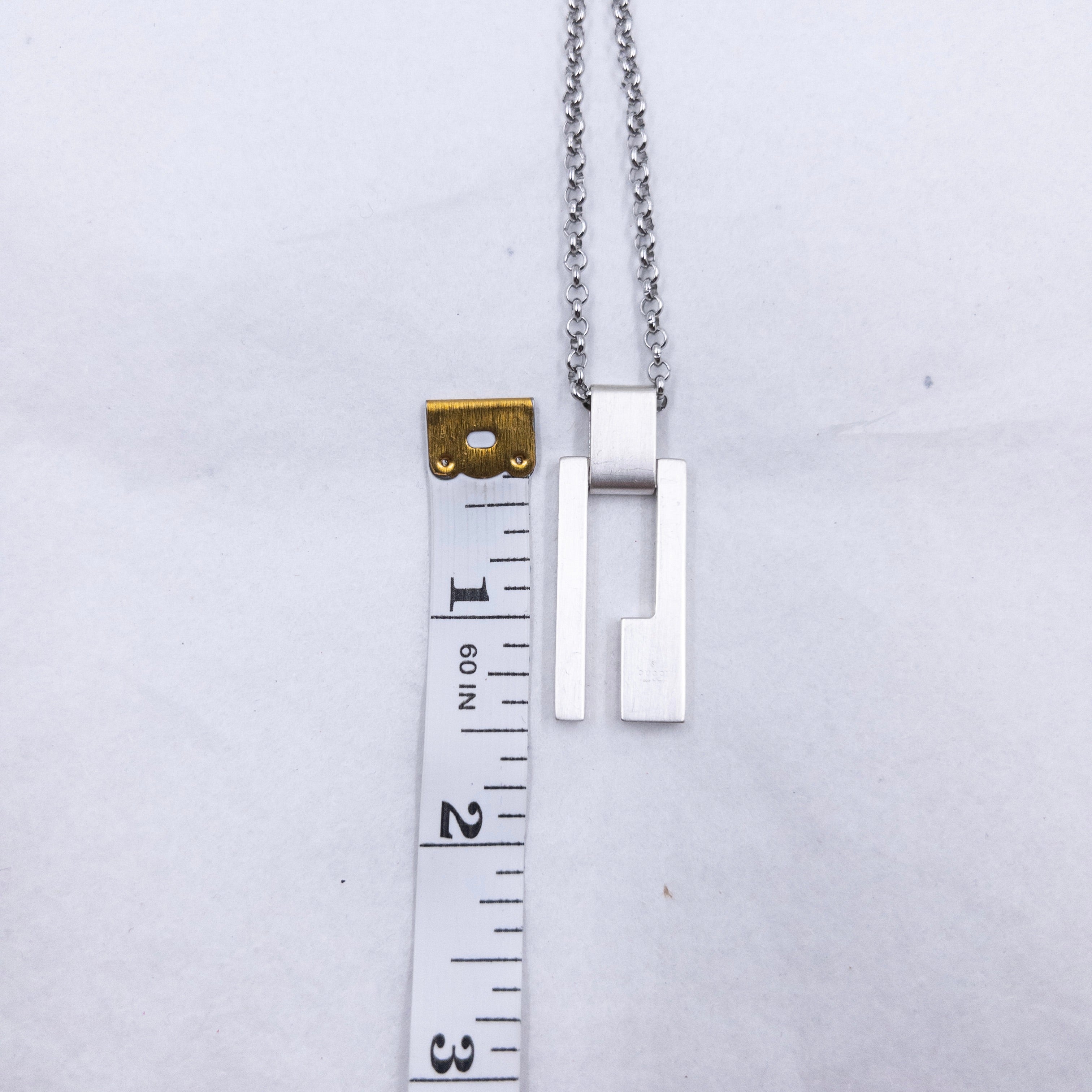 Vintage Gucci Silver Pendent Necklace
