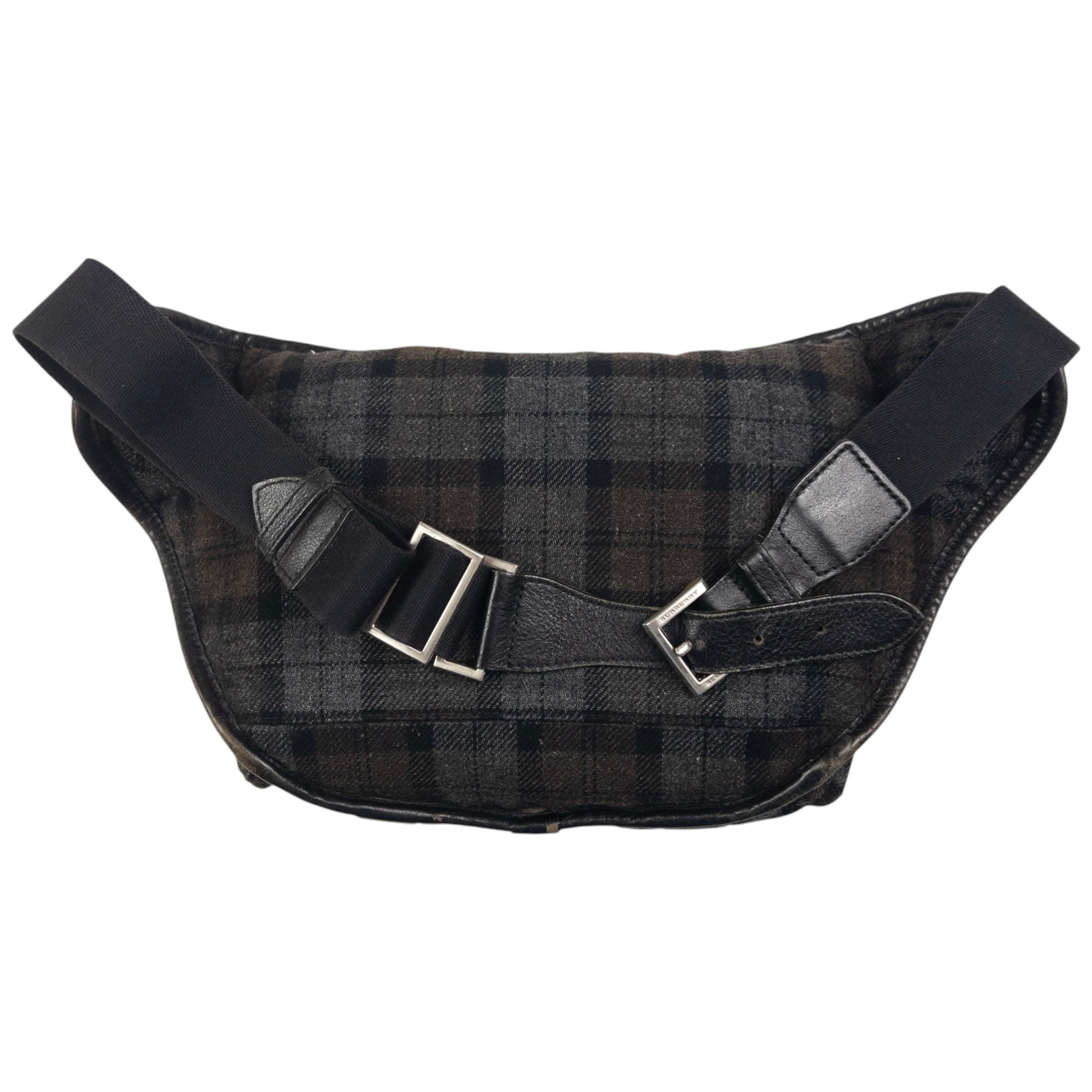 Vintage Burberry Nova Check Wool Crossbody Bag