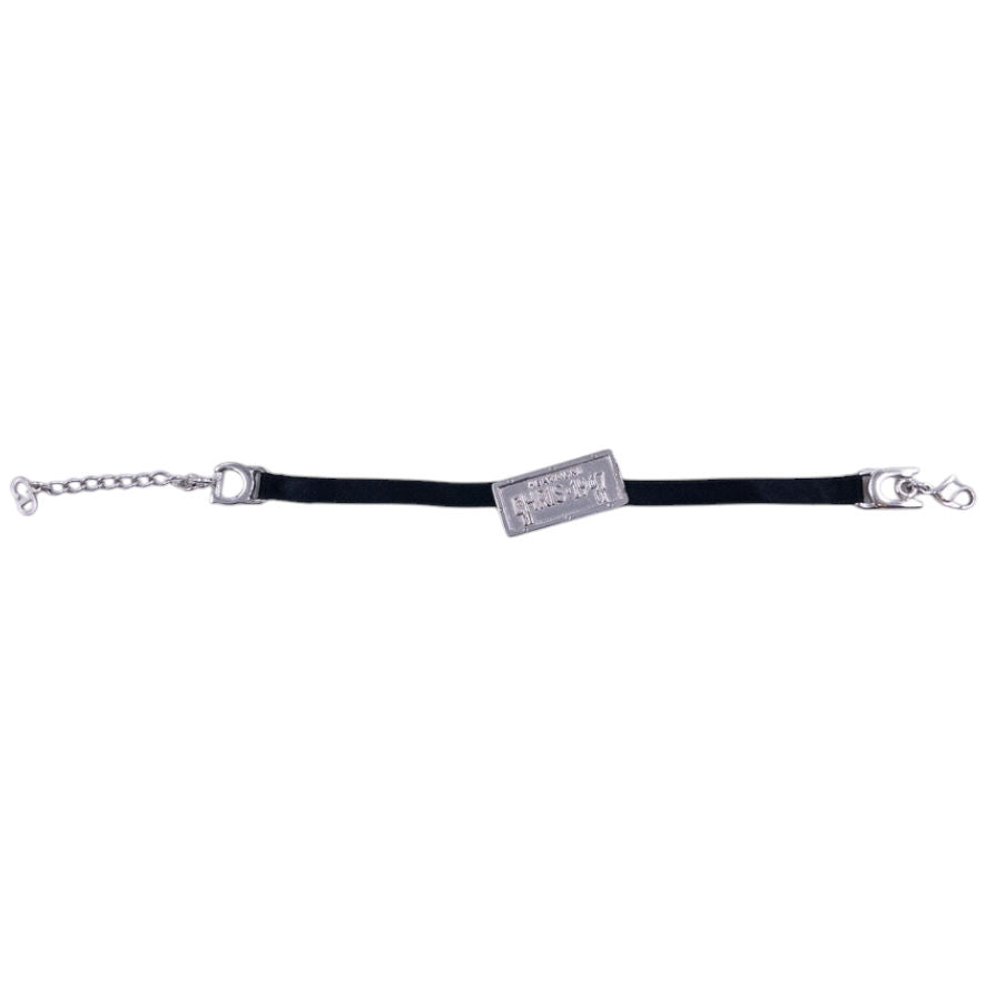 Vintage Dior Licence Plate Ribbon Bracelet