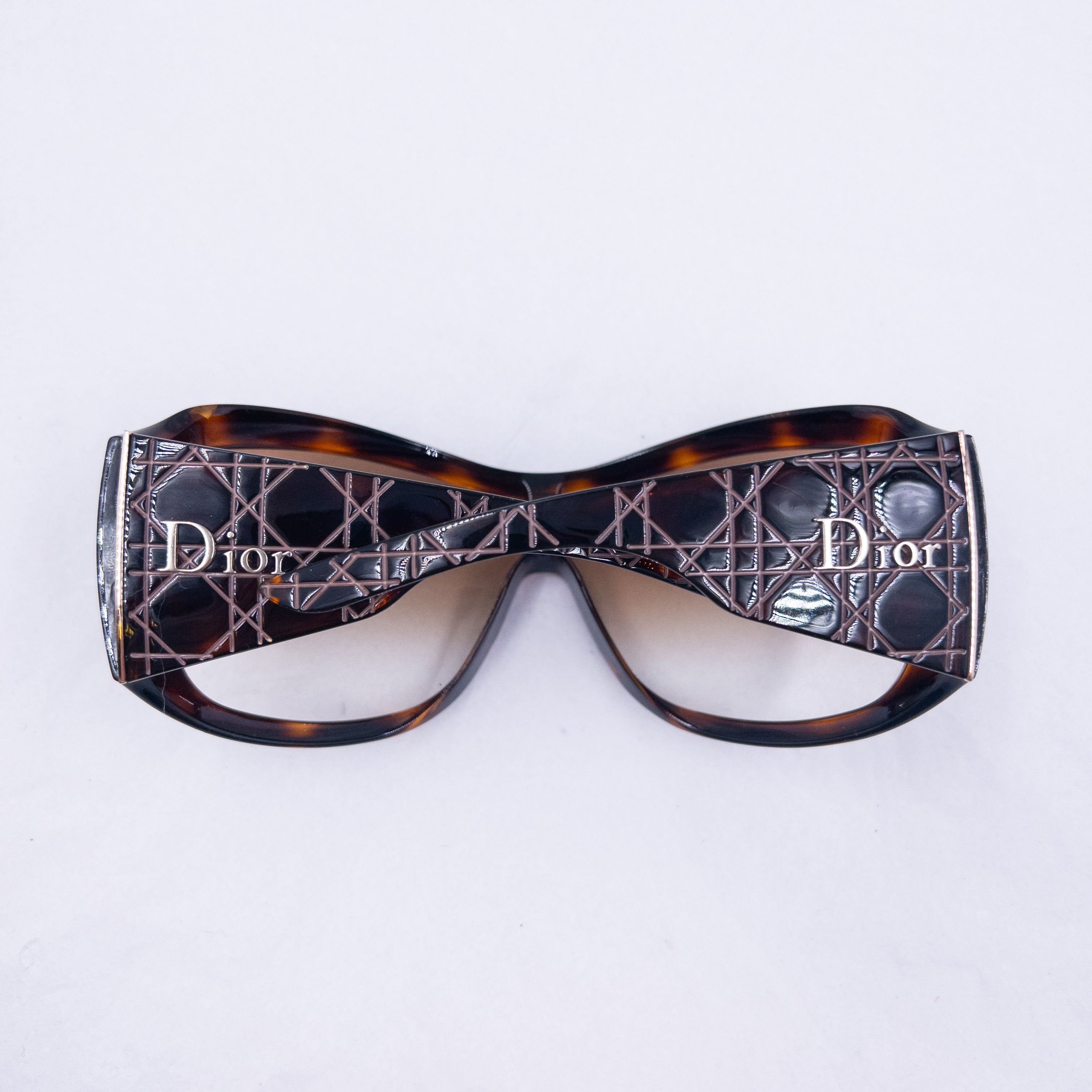 Vintage Dior Embossed Tortoise Shell Sunglasses