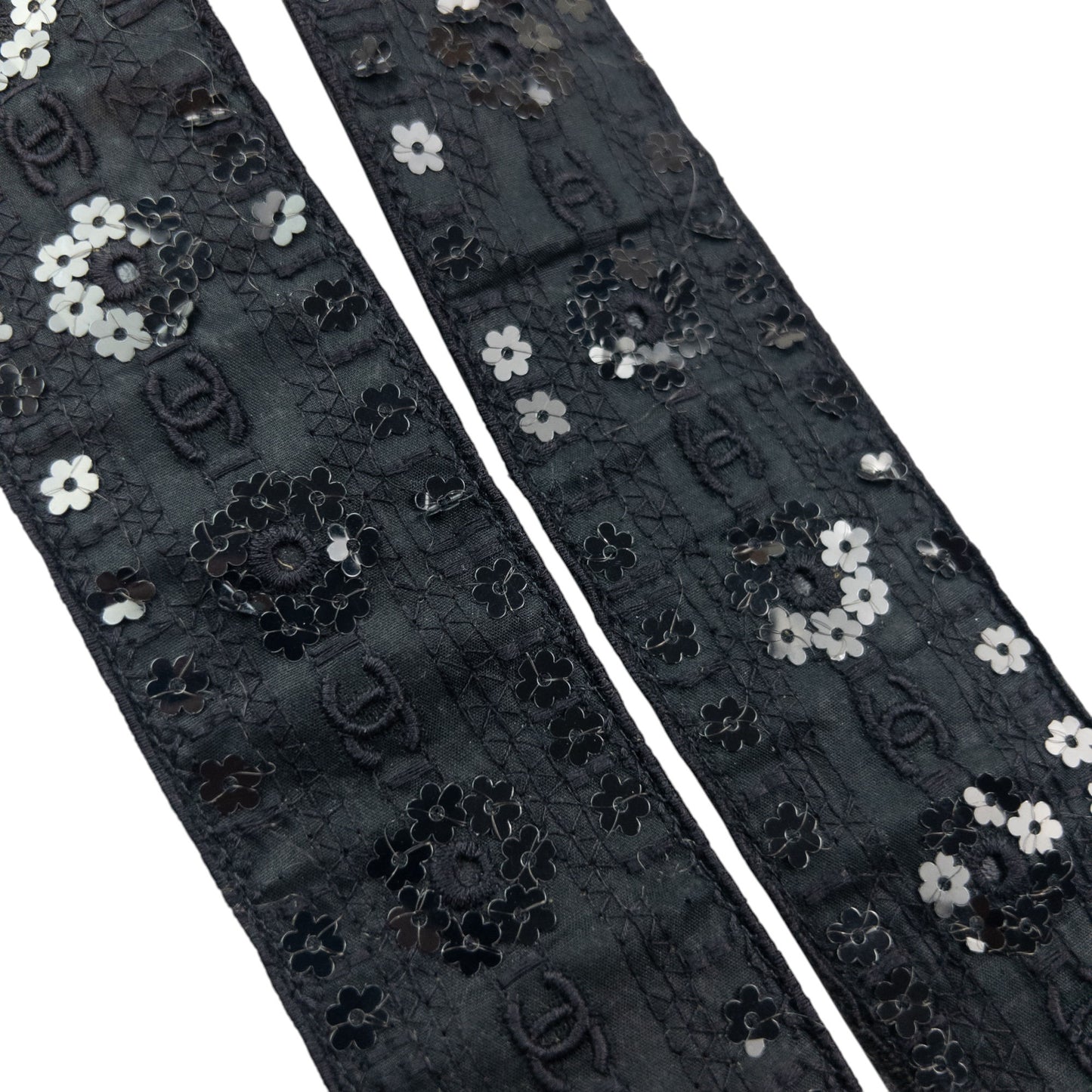 Vintage 2006 Chanel Embroidered Sequin Belt Womens Size L