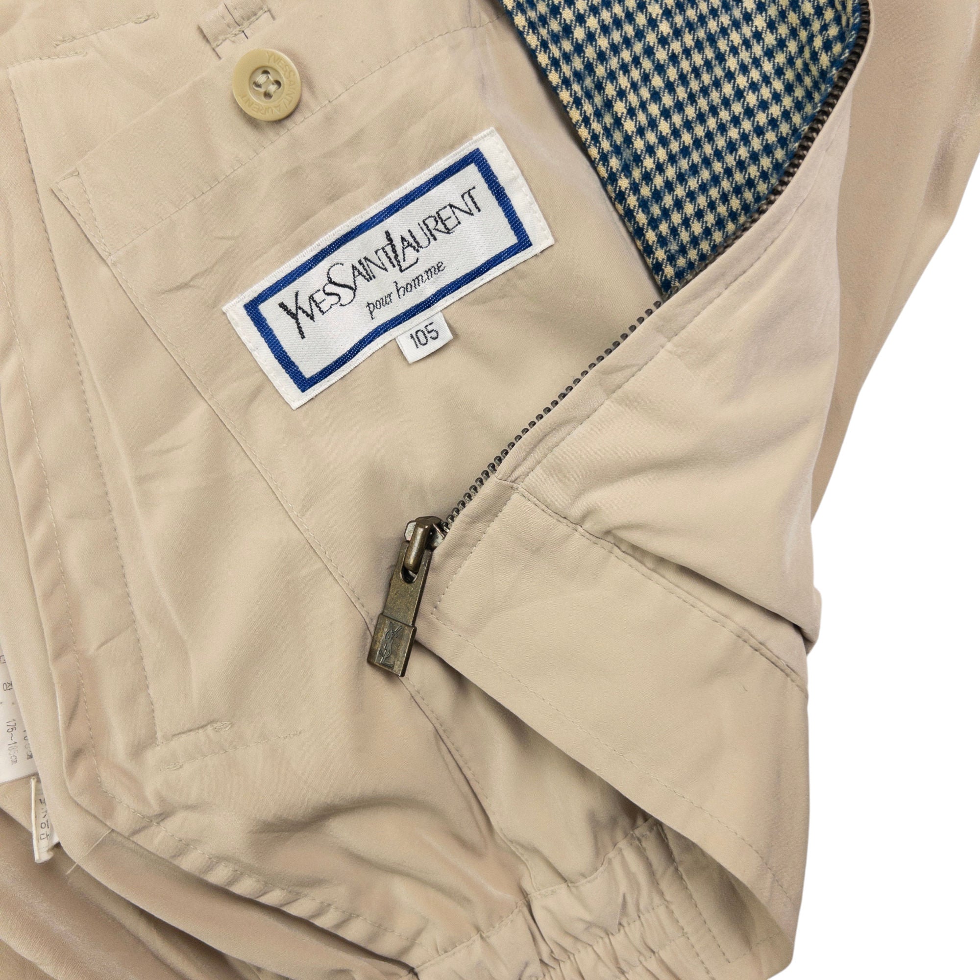 Vintage YSL Yves Saint Laurent Harrington Jacket Size L