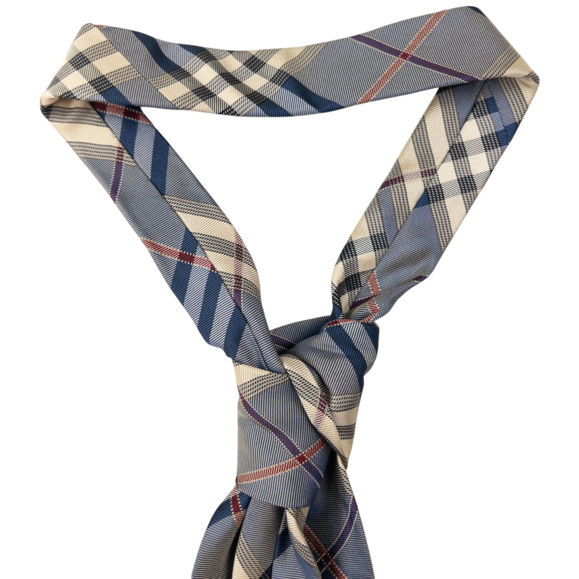 Vintage Burberry Nova Check Silk Tie