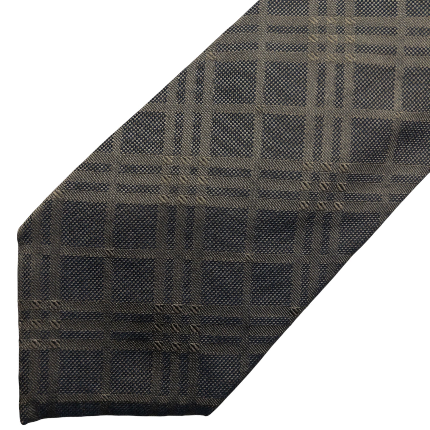 Vintage 2000s Burberry Nova Check Silk Tie