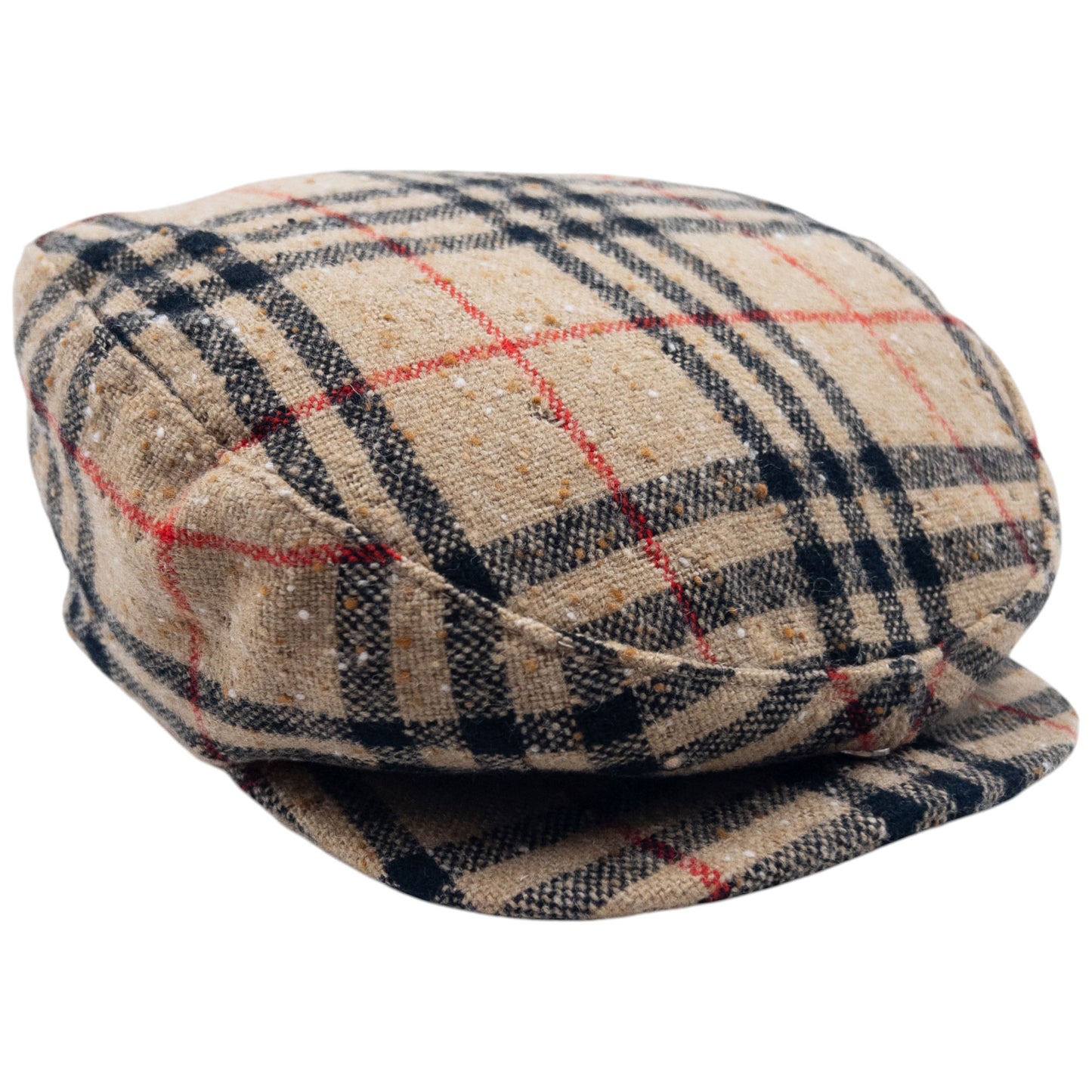 Vintage Burberry Nova Check Wool Flat-Cap Hat Size L/XL