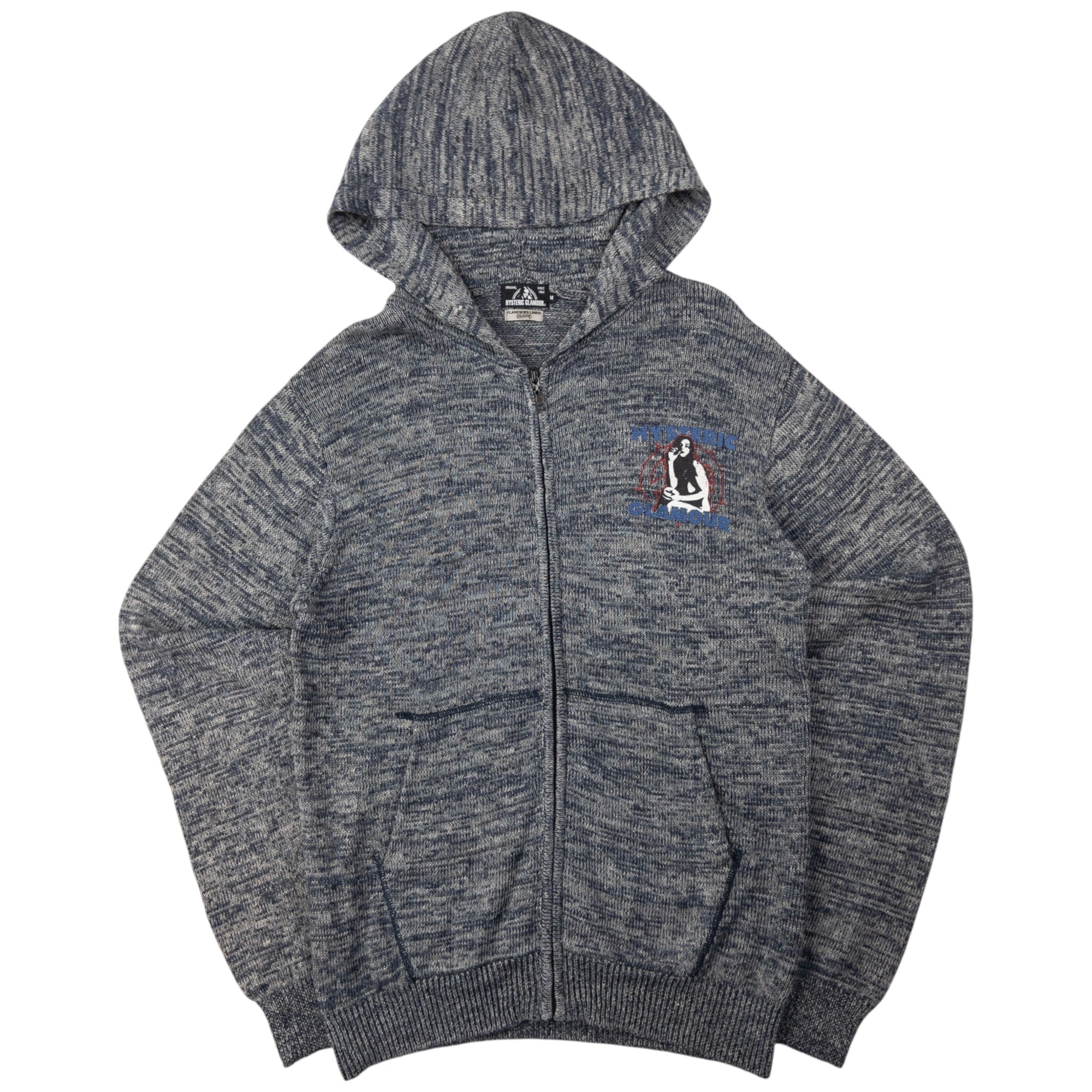 Vintage Hysteric Glamour Zip Up Knit Hoodie Size M