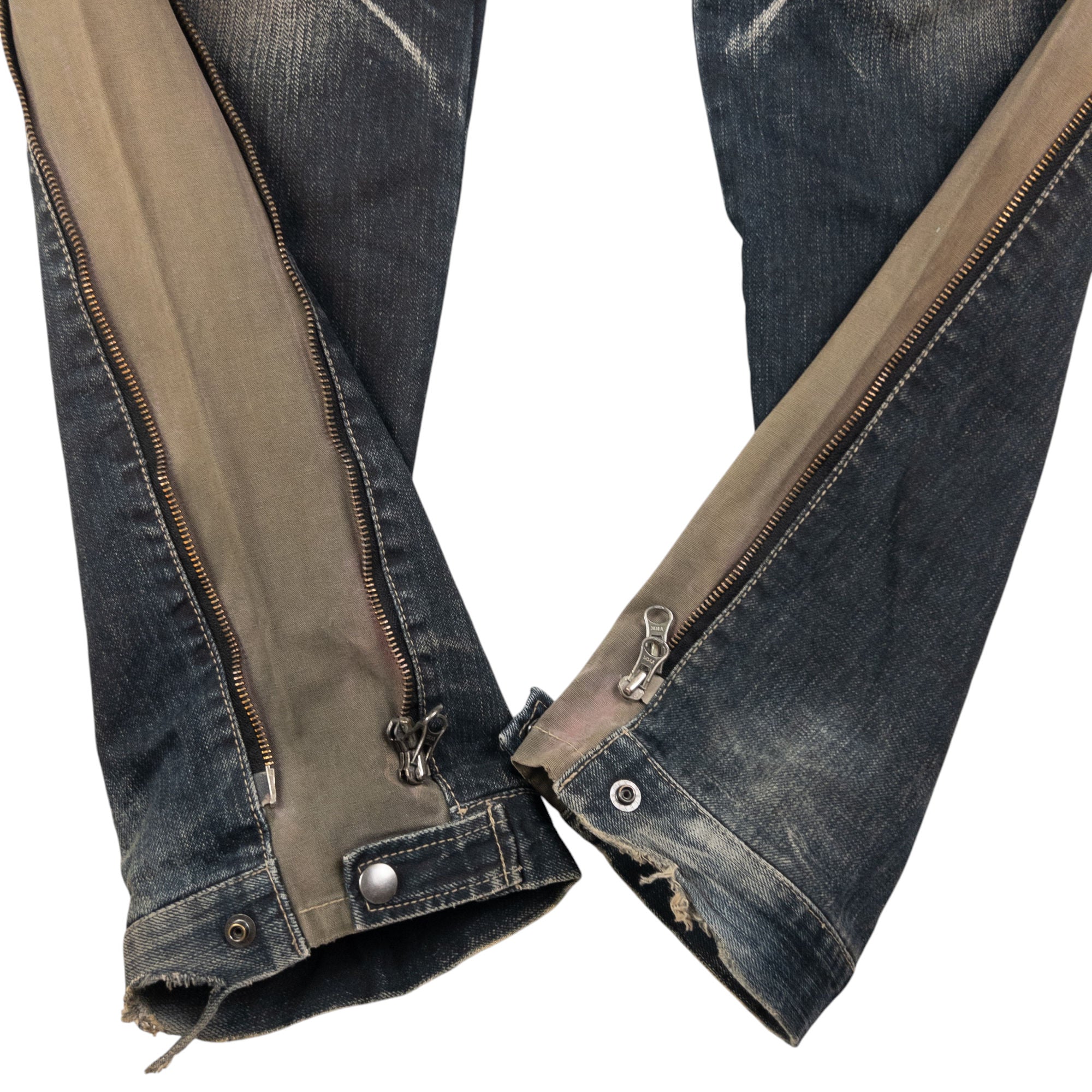 Vintage PPFM Multi Zip Denim Jeans Size W32
