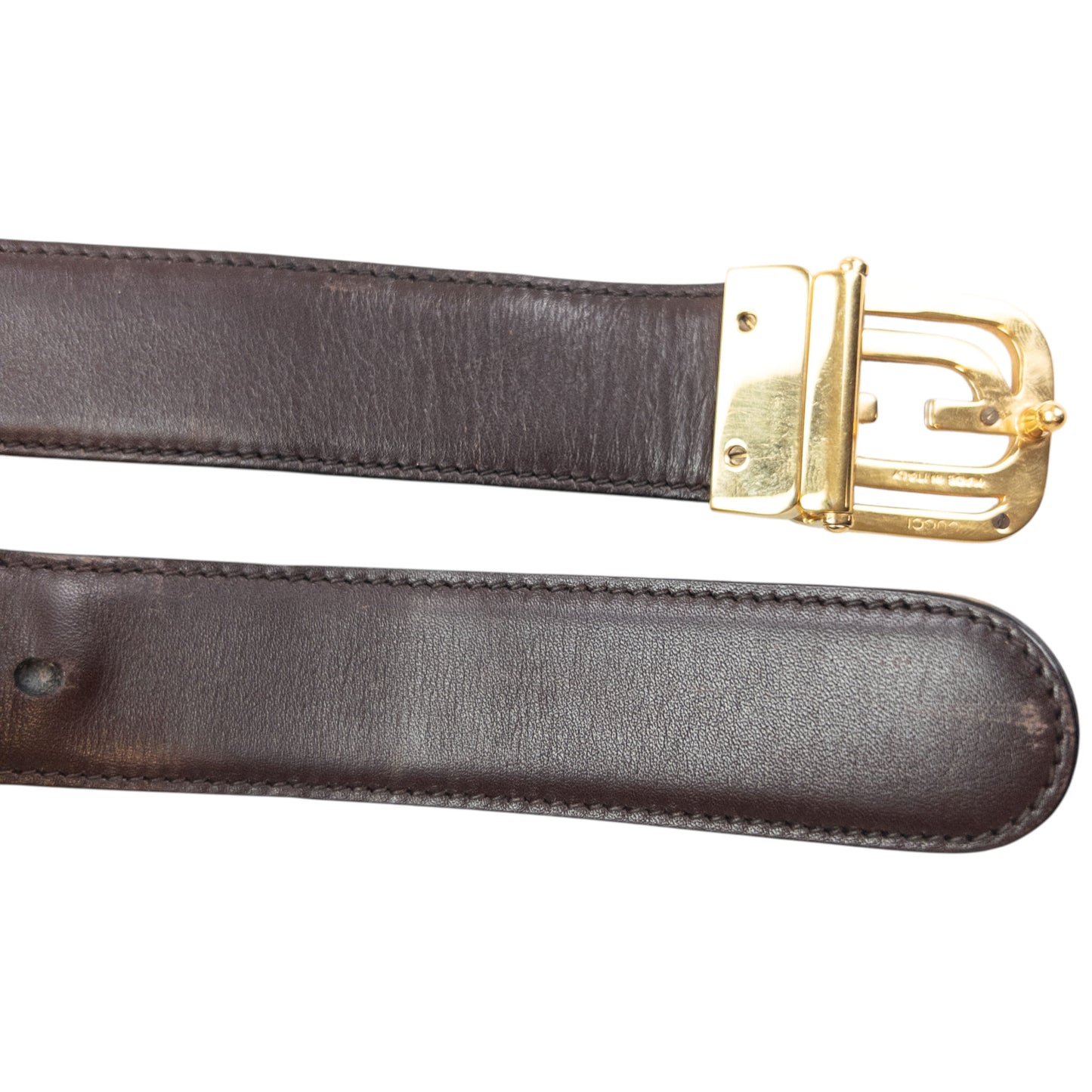 Vintage 80s Gucci Leather Belt Size XL