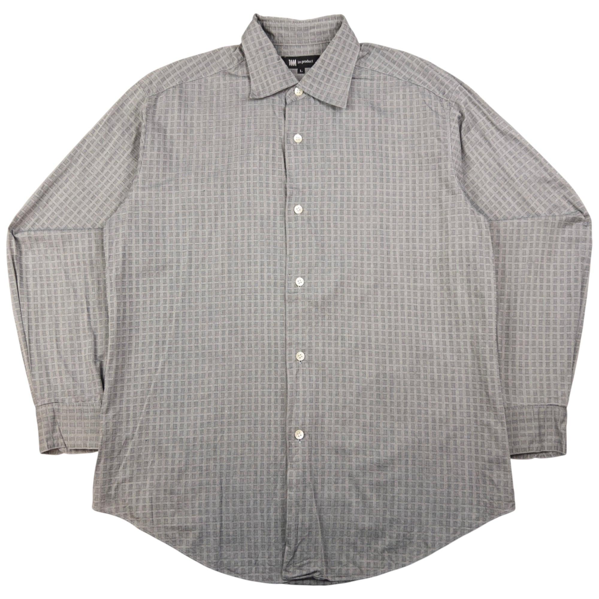 Vintage Issey Miyake Checkered Long Sleeve Button Up Shirt Size M
