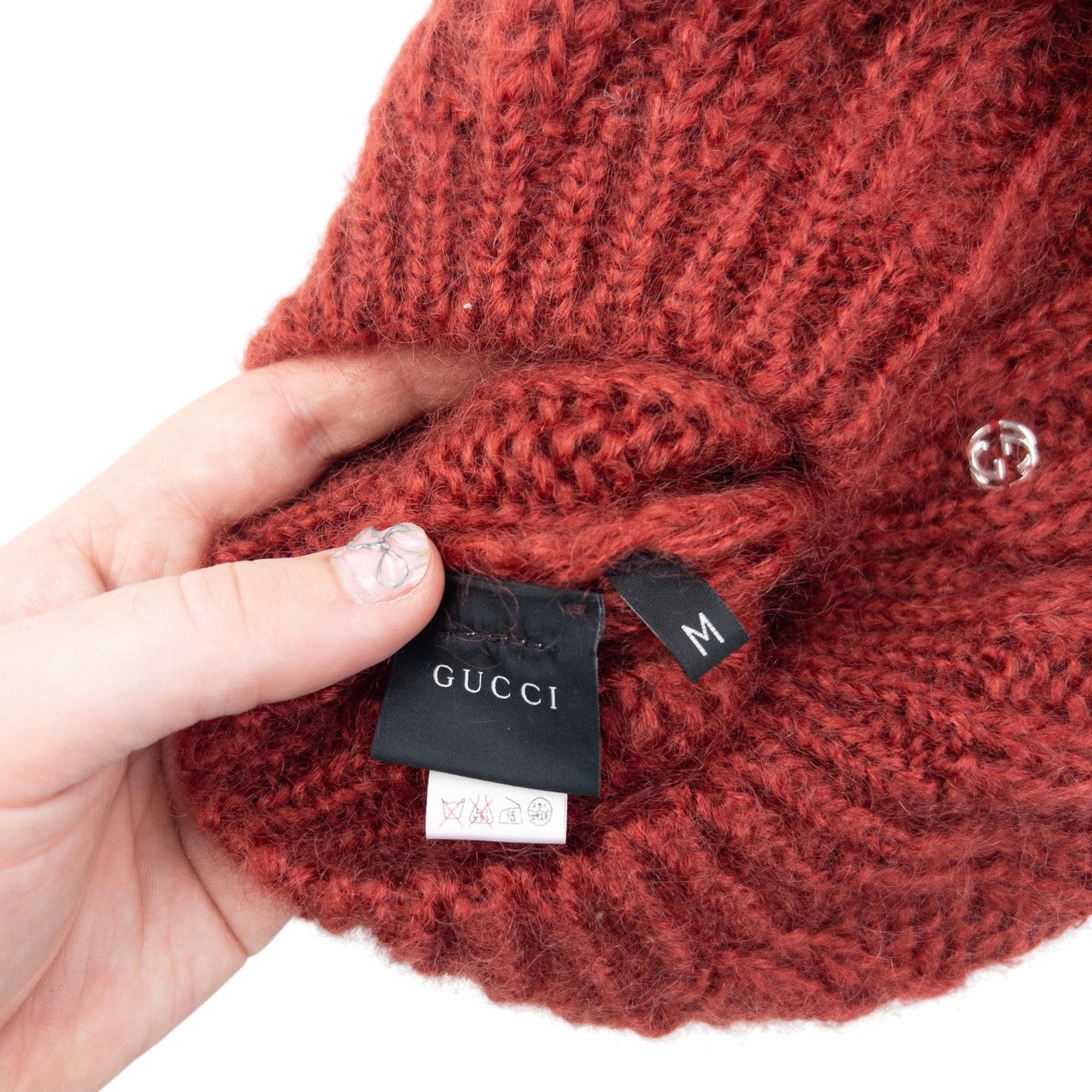 Vintage 2000s Gucci Wool Knit Beanie Hat