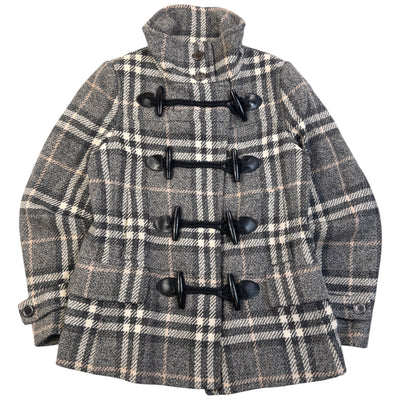 Vintage 2000s Burberry Nova Check Wool Duffle Jacket Womens Size M