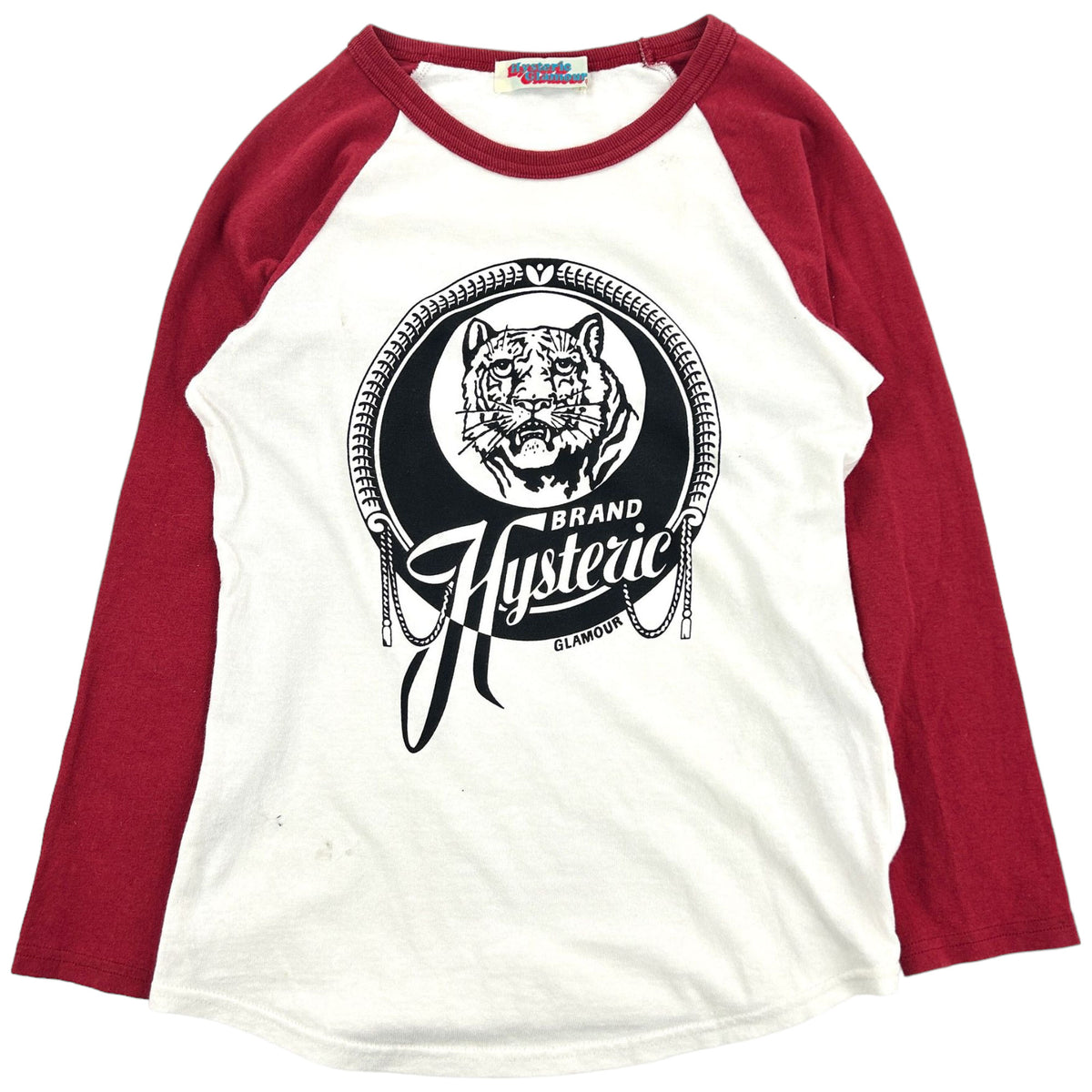 Vintage Hysteric Glamour Tiger Graphic Raglan T-Shirt Woman&#39;s Size S