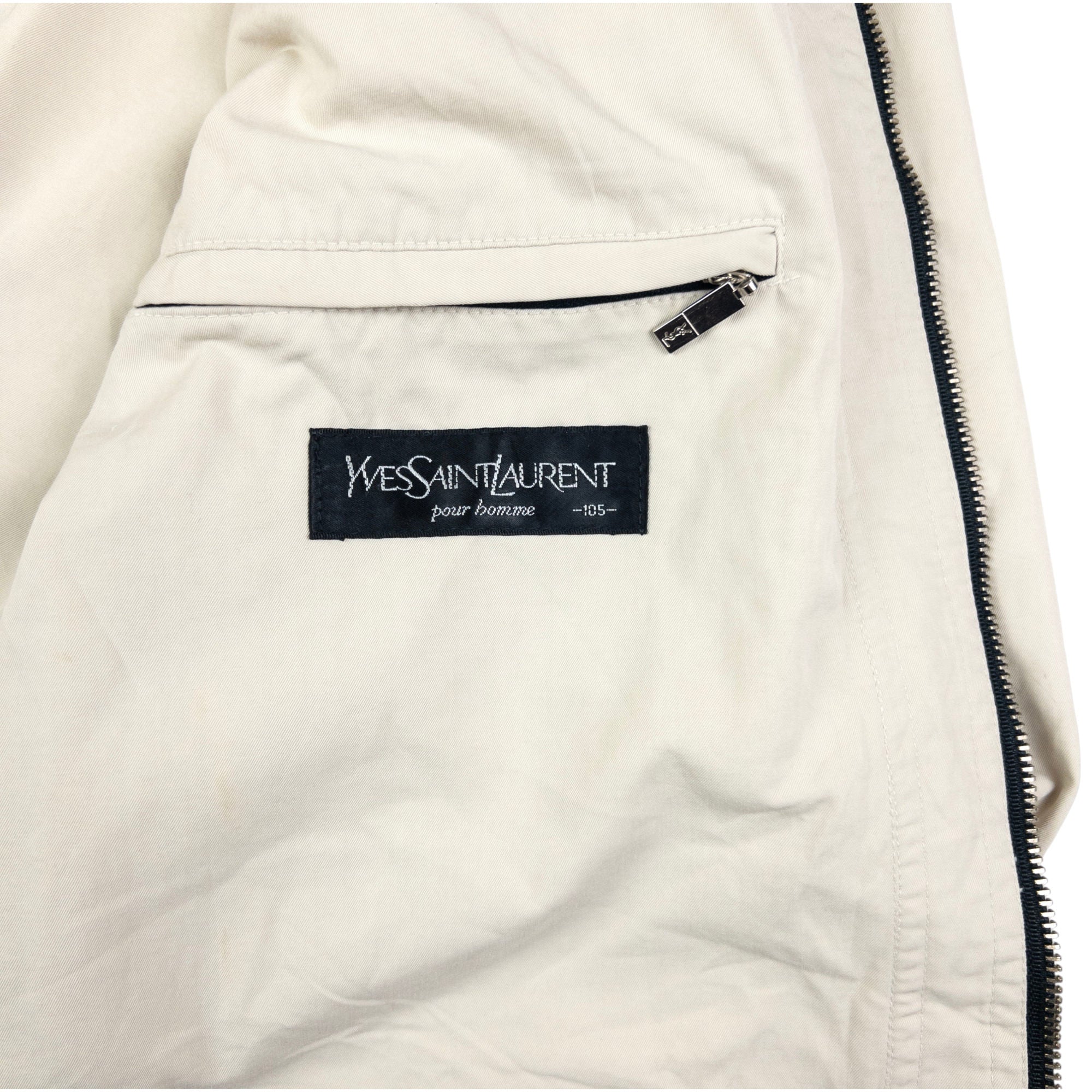 Vintage YSL Yves Saint Laurent Zip Up Jacket Size L
