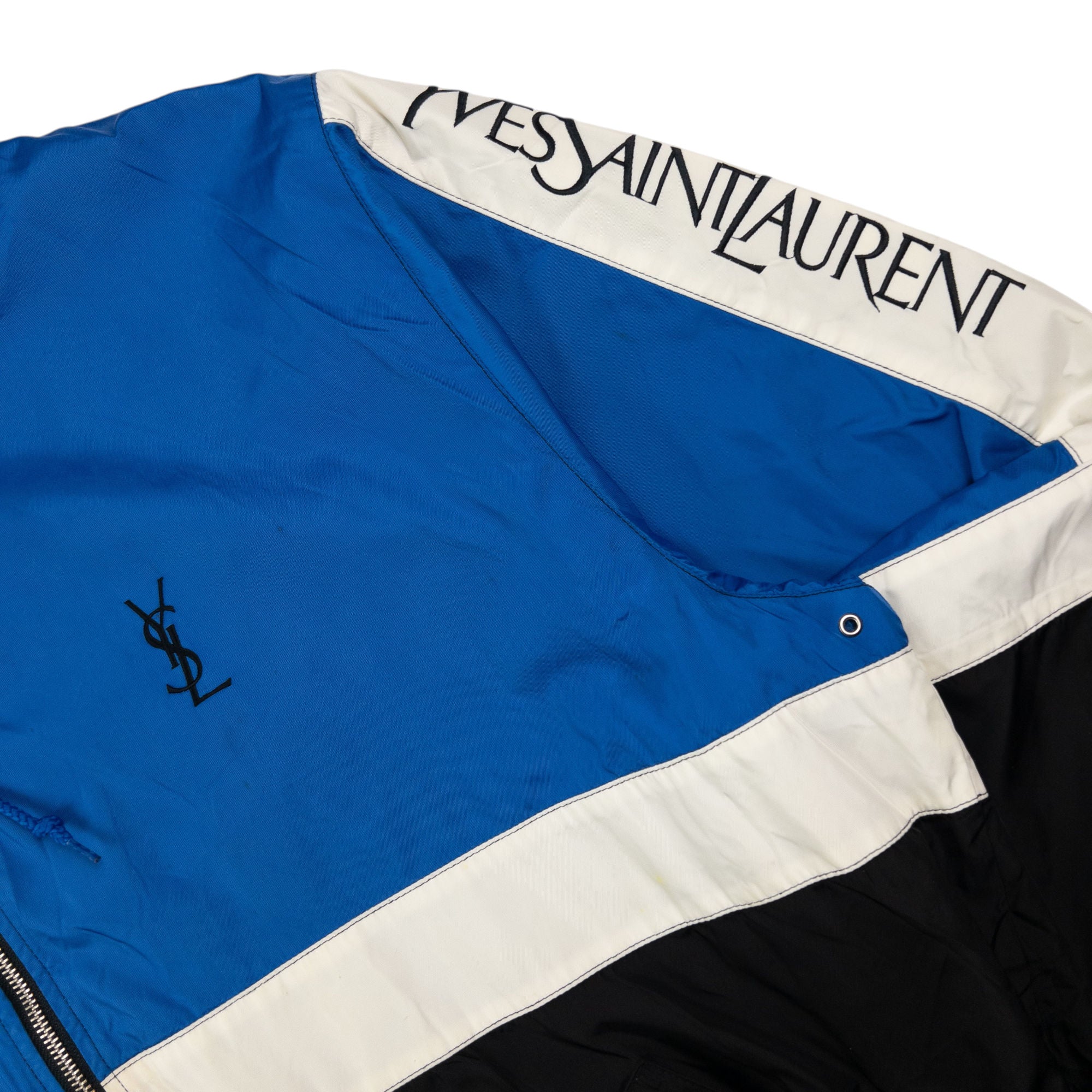 Vintage YSL Yves Saint Laurent Zip Up Jacket Size XL