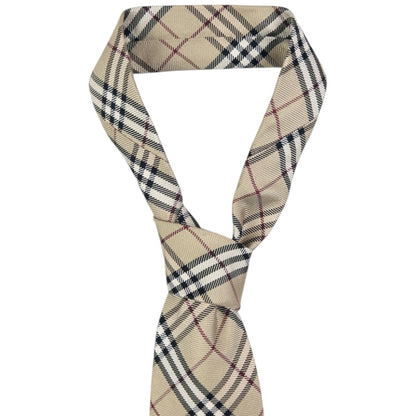 Vintage Burberry Nova Check Silk Tie
