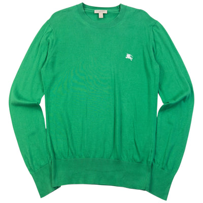 Vintage 2000s Burberry Brit Jumper in green (cotton), embroidered logo detail