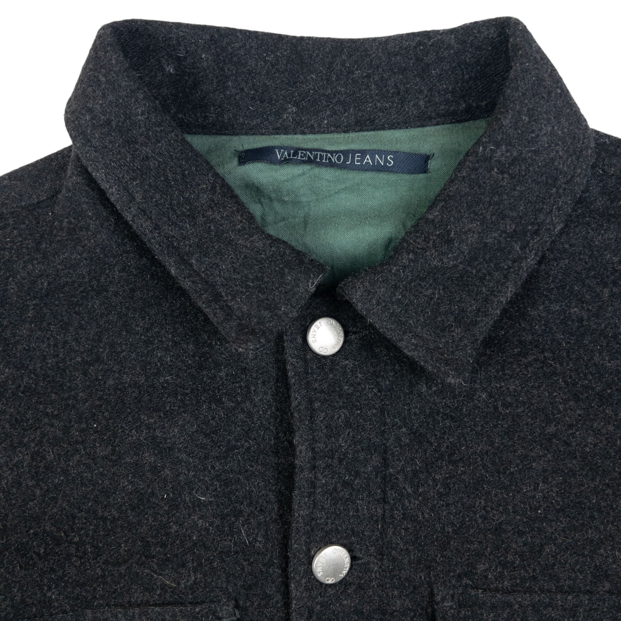 Vintage Valentino Jeans Button Up Wool Jacket Size XS