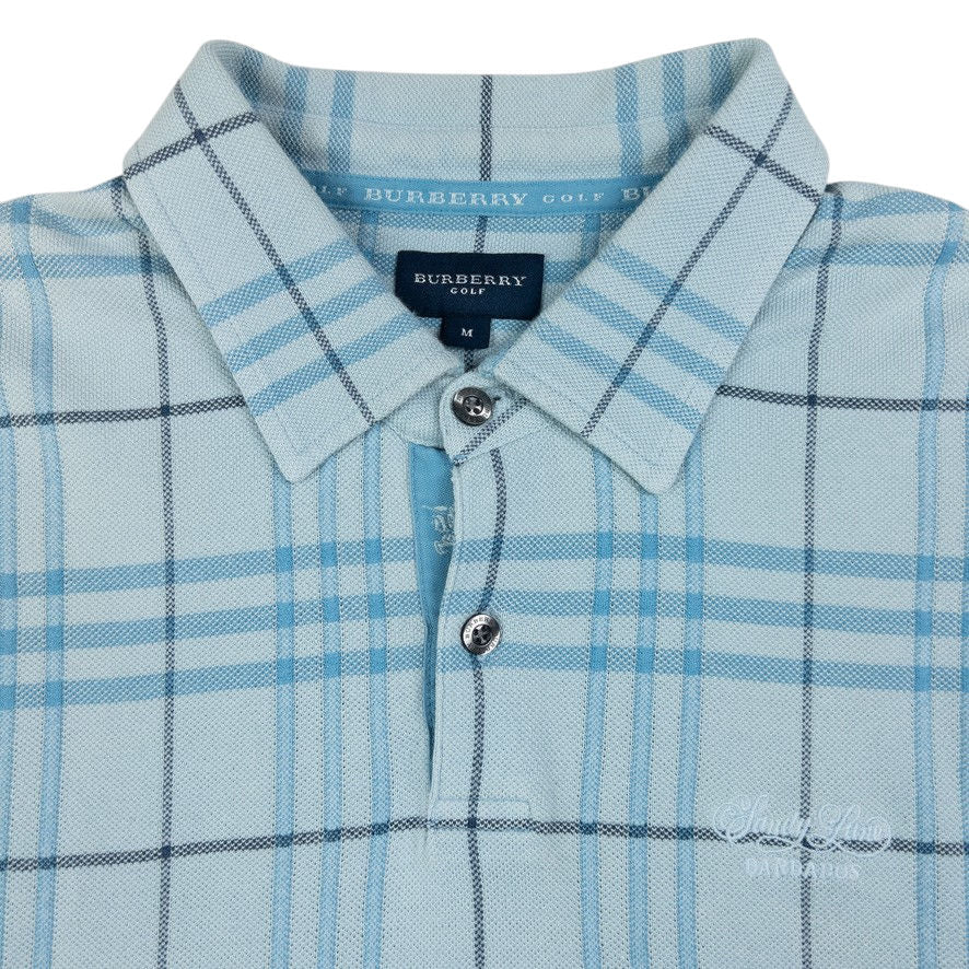 Vintage Burberry Nova Check Polo Shirt Size M