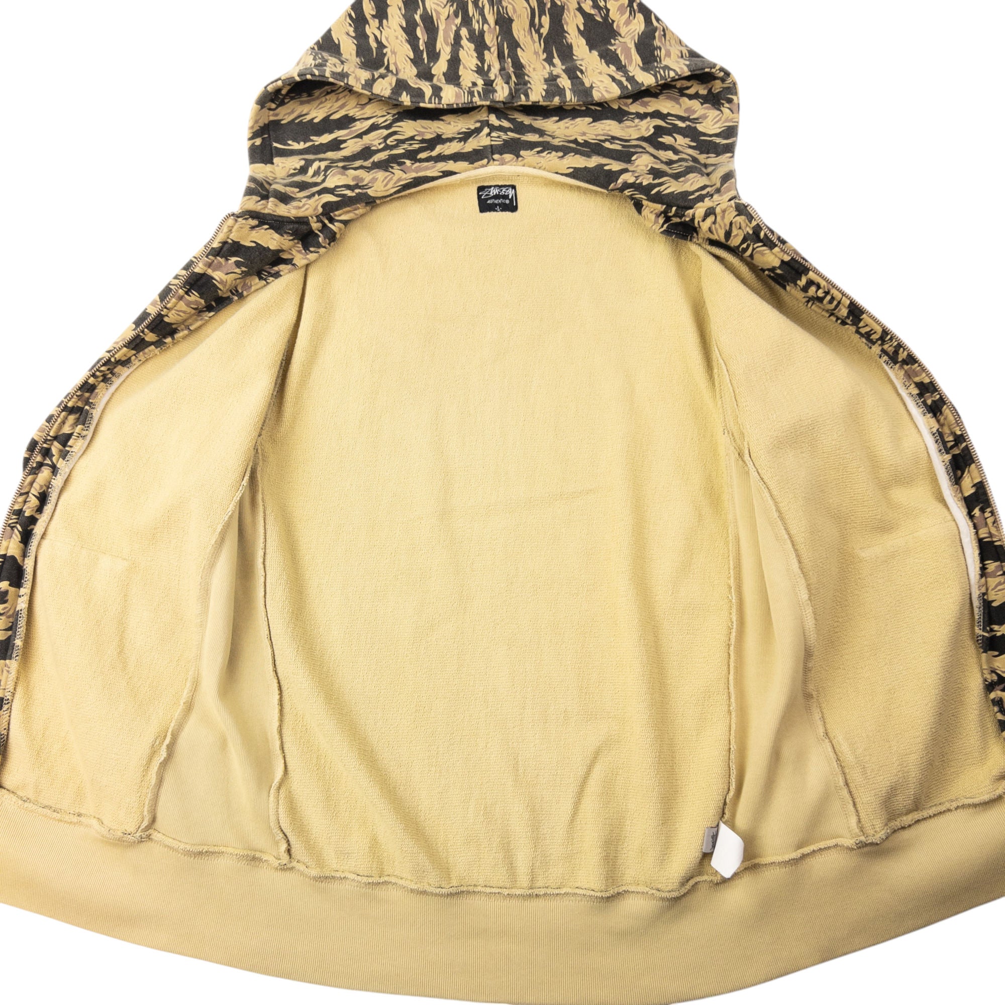 Vintage Stussy Pattern Zip Up Hoodie Size M