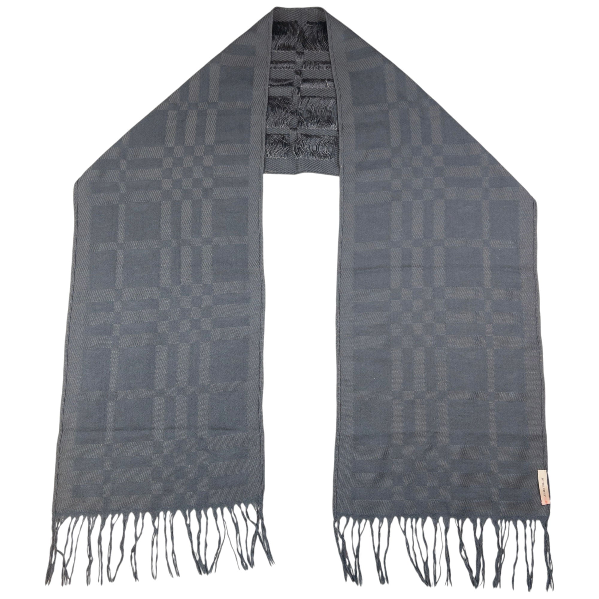 Vintage Burberry Nova Check Tassel Scarf