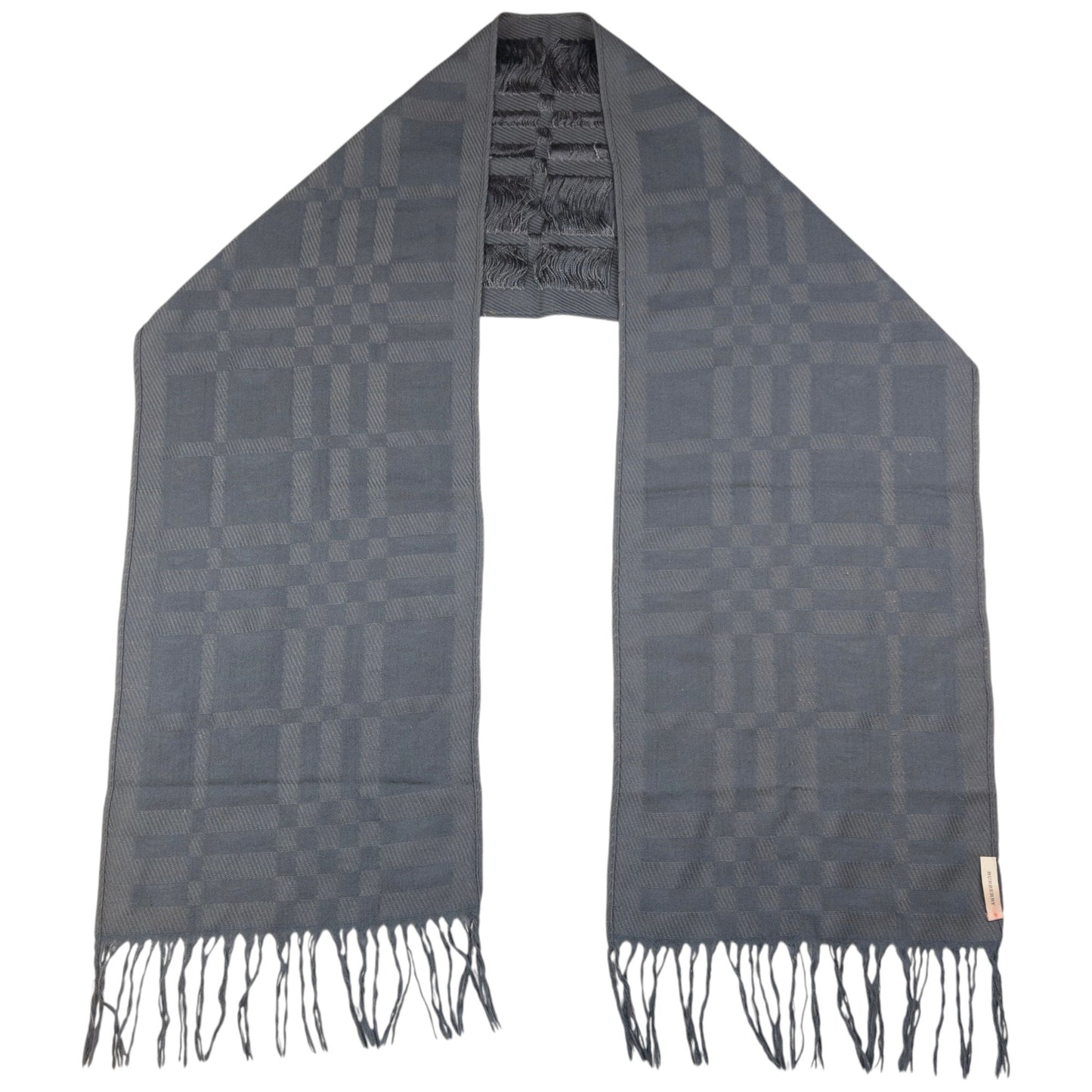 Vintage Burberry Nova Check Tassel Scarf