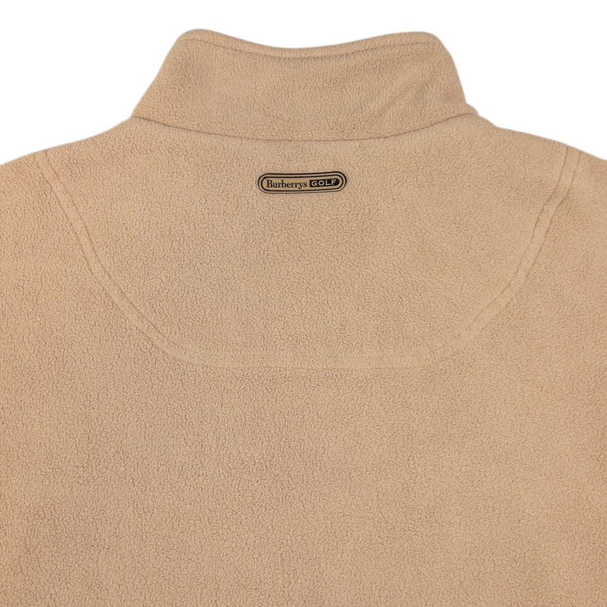 Vintage Burberry Golf Nova Check Lined Q Zip Fleece Sweatshirt Size L