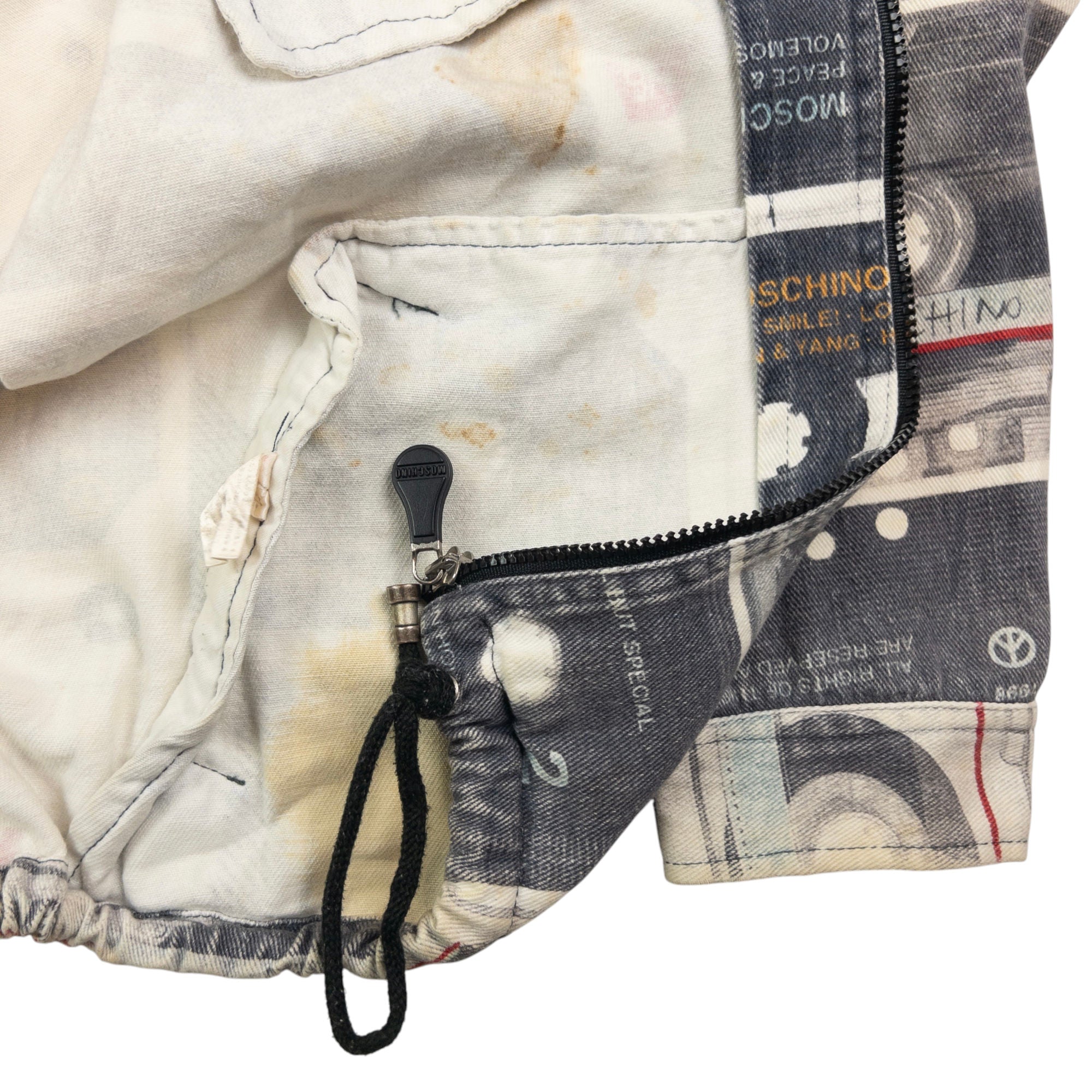 Vintage Moschino Jeans Cassette Print Jacket Size L