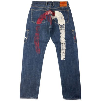 Vintage Evisu Heritage Double Gull Daicock Japanese Denim Jeans Size W33