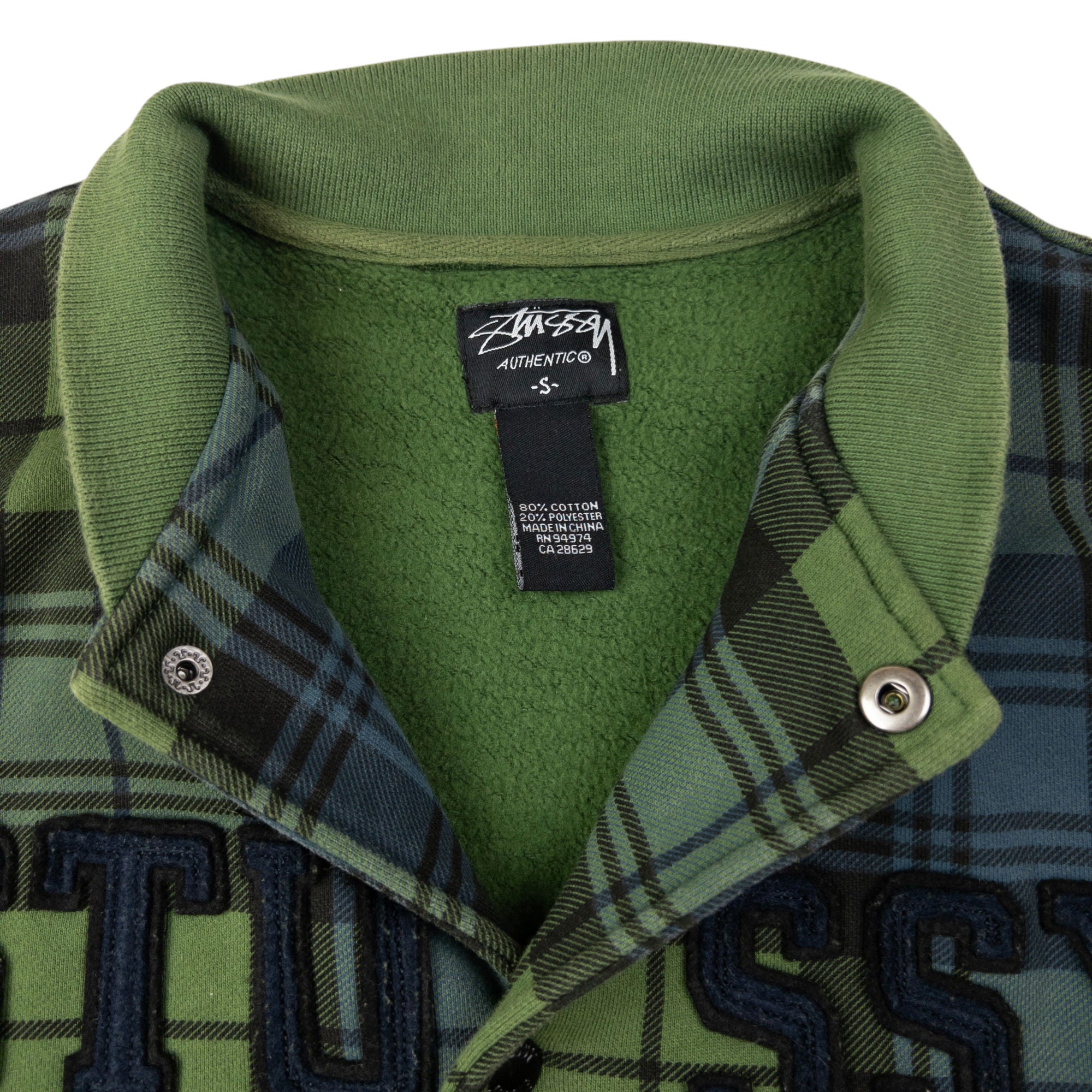 Vintage Stussy Tartan Bomber Jacket Size S