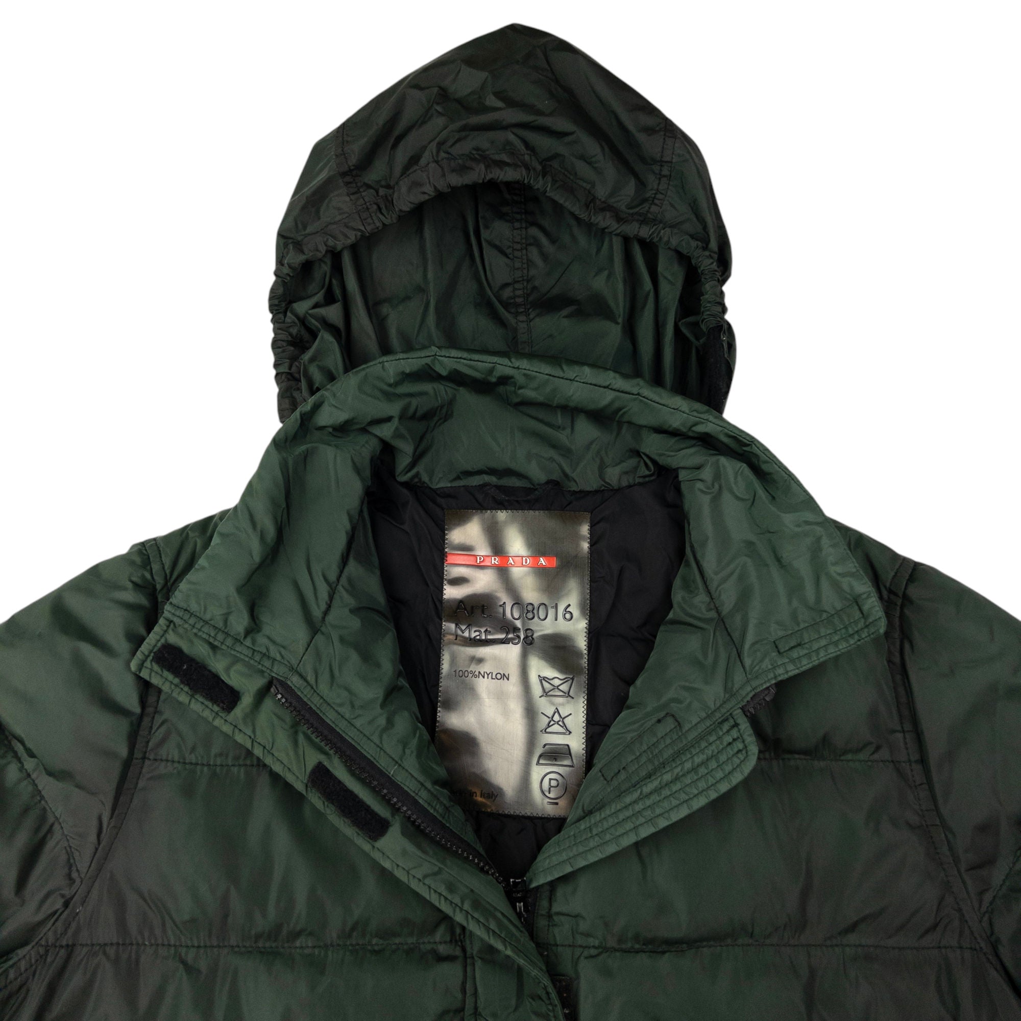 Vintage Prada Sport Zip Up Puffer Rain Jacket Size L