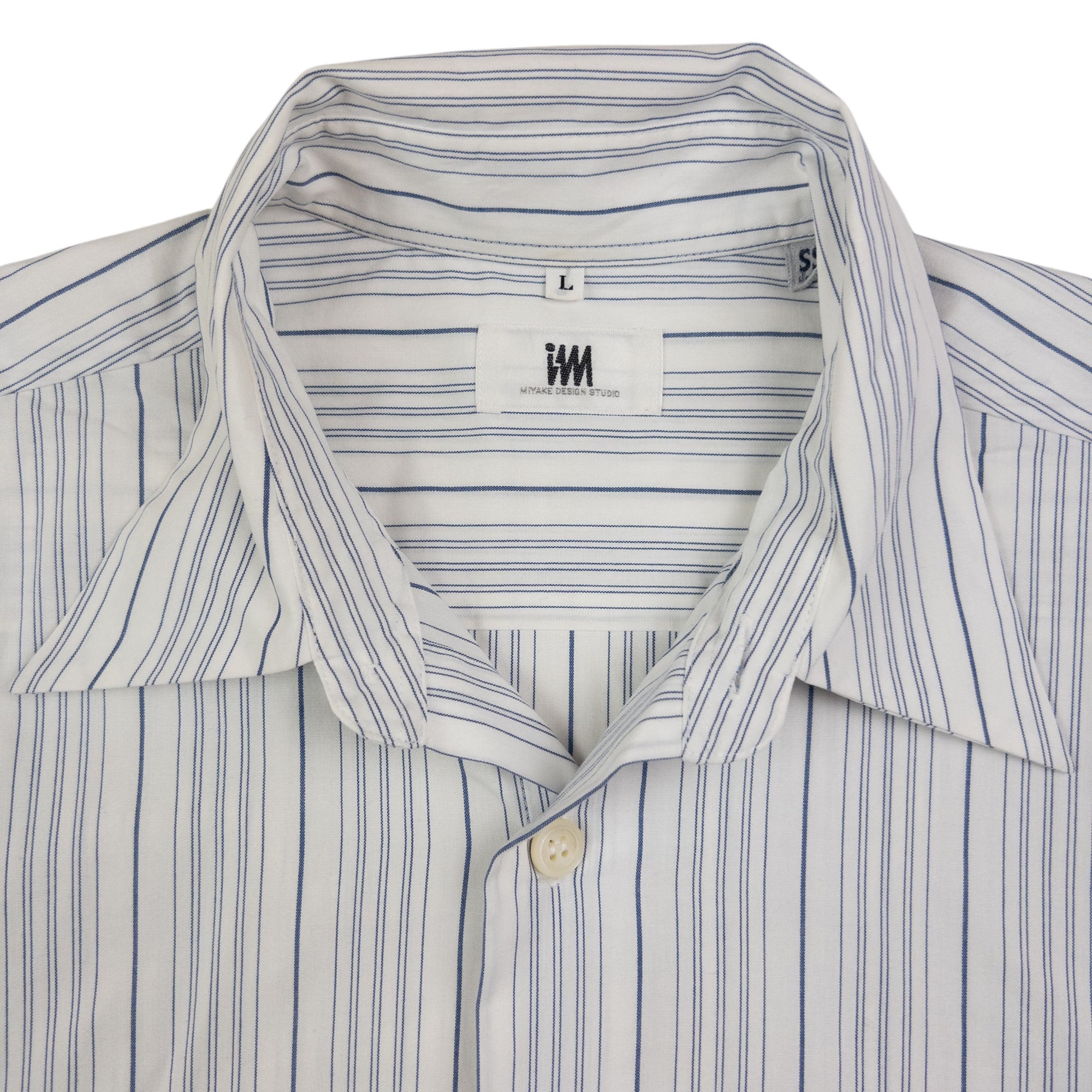 Vintage Issey Miyake Striped Long Sleeve Button Up Shirt Size M