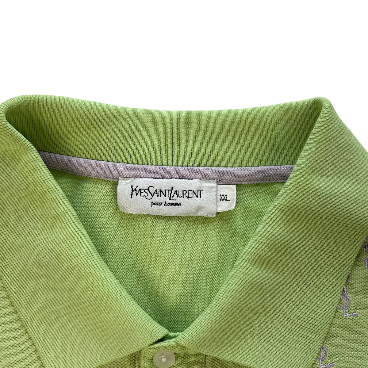 Vintage Yves Saint Laurent Monogram Polo Shirt Size XL