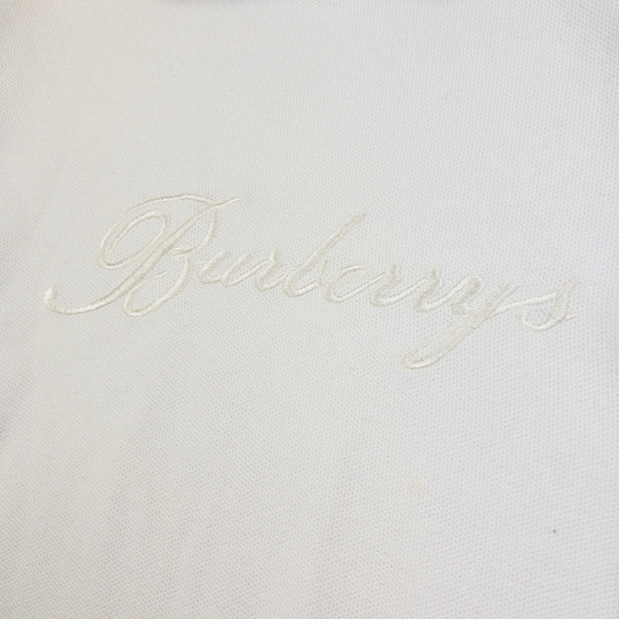 Vintage Burberry Embroidered Polo Sweatshirt Size S