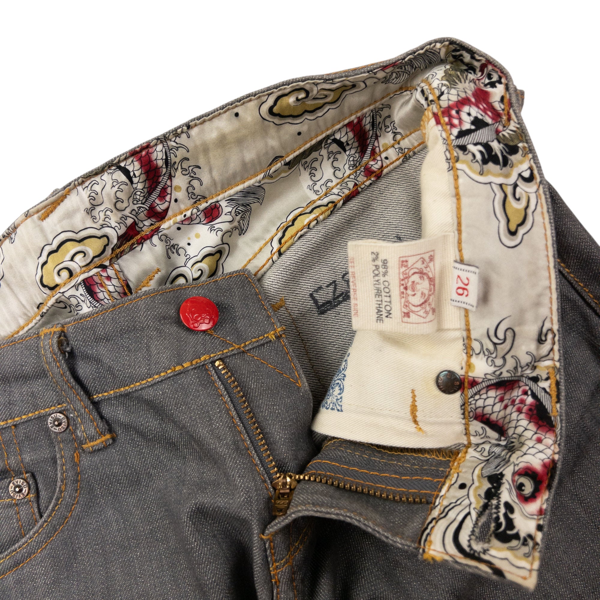 Vintage Evisu Double Gull Japanese Low Rise Denim Jeans Size W31