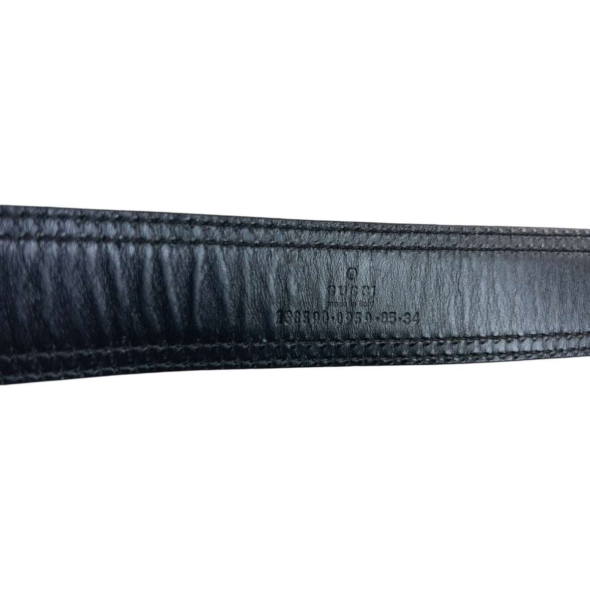Vintage 2000s Gucci Leather Belt in black, photo 7